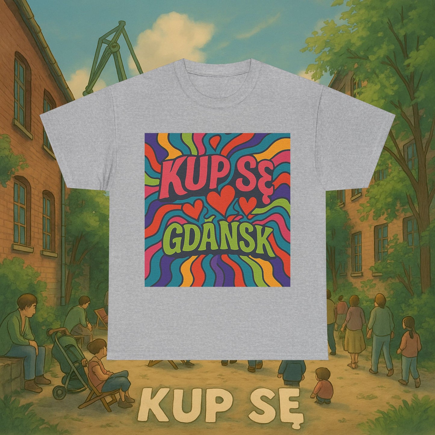 KupSe Gdańsk Hippie t-shirt - Unisex Heavy Cotton Tee