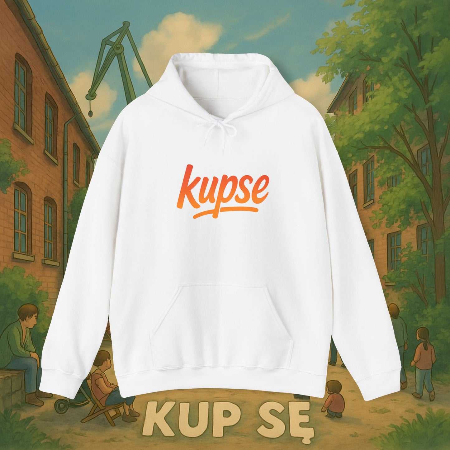 Unisex Heavy Blend Hoodie – Logo Orange – Kup Se