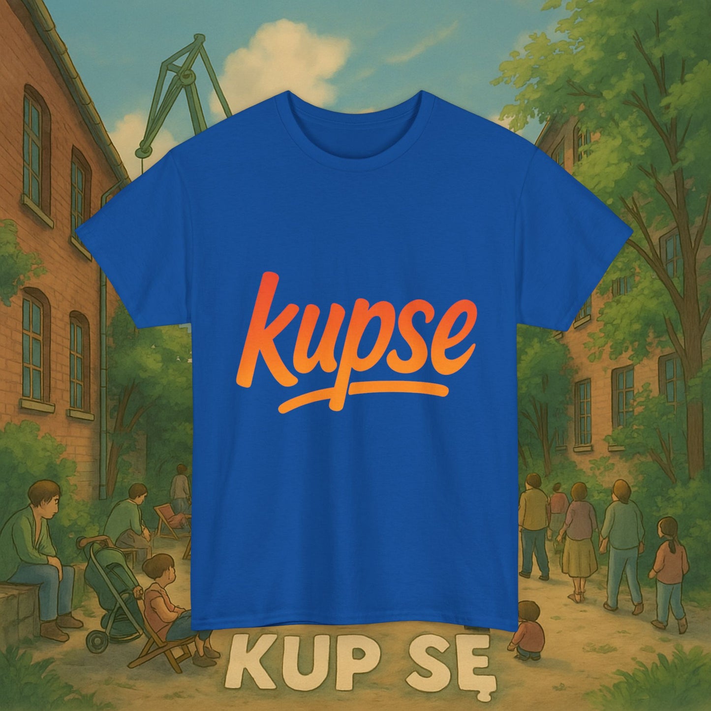 KupSe Logo Orange Style t-shirt - Unisex Heavy Cotton Tee