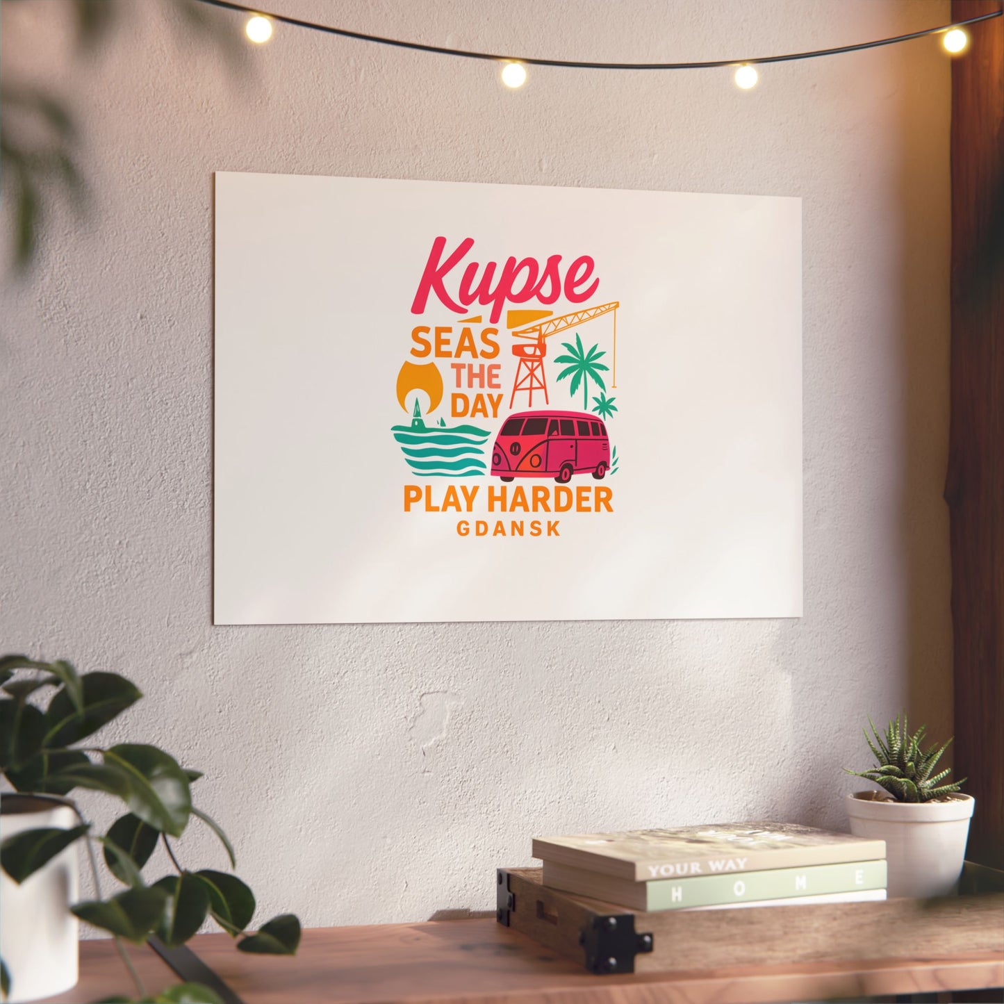 Obraz na panelu aluminiowym Play Harder – trwały wydruk w stylu Kup Se