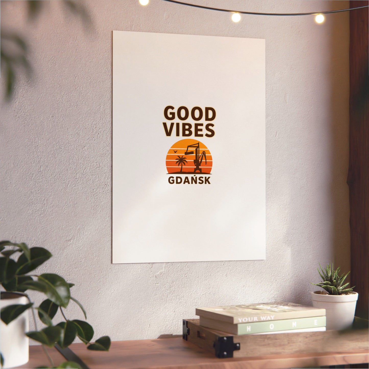 Obraz na panelu aluminiowym Good Vibes – trwały wydruk w stylu Kup Se