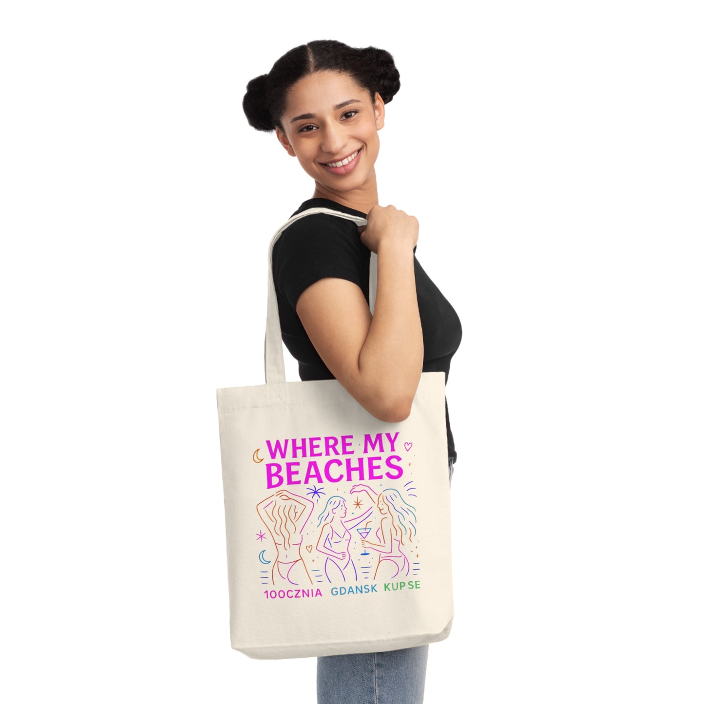 Tkana Torba na Ramię Kup Se Where My Beaches – Styl i Ekologia w Jednym