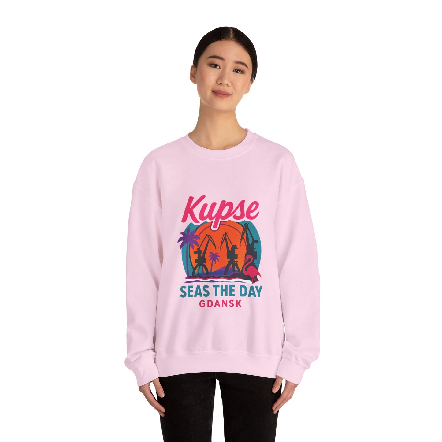 Bluza unisex z grafiką Kup Se Seas The Day – klasyczny crewneck i miejski styl