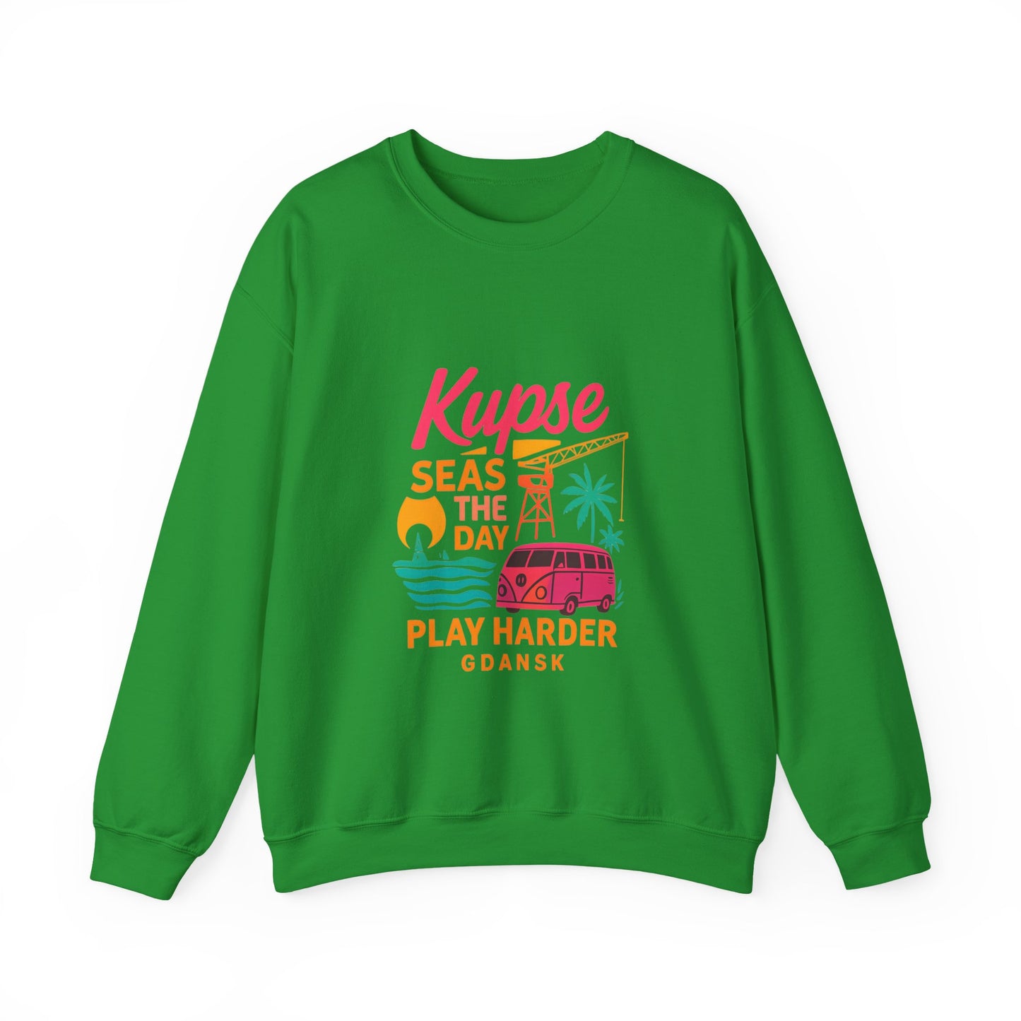 Bluza unisex z grafiką Kup Se Play Harder – klasyczny crewneck i miejski styl