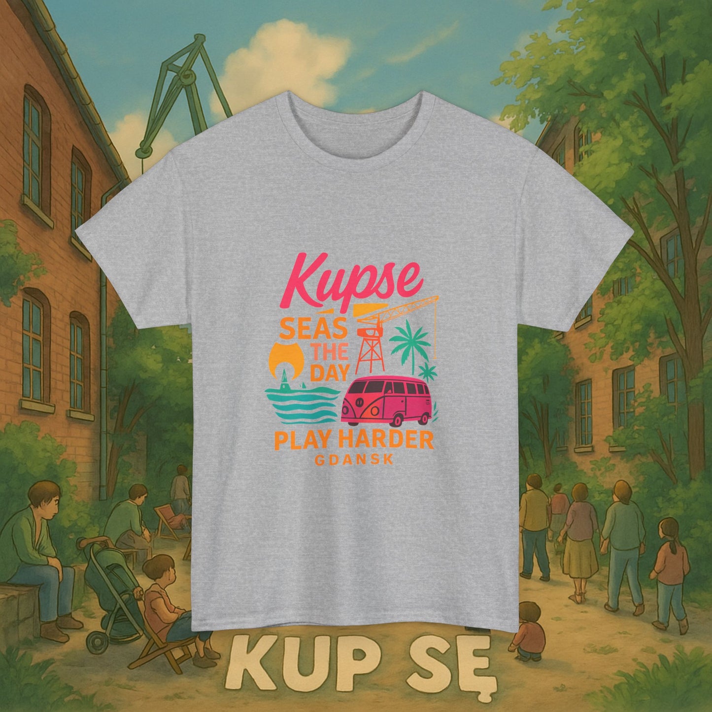 KupSe Play Harder Style t-shirt - Unisex Heavy Cotton Tee