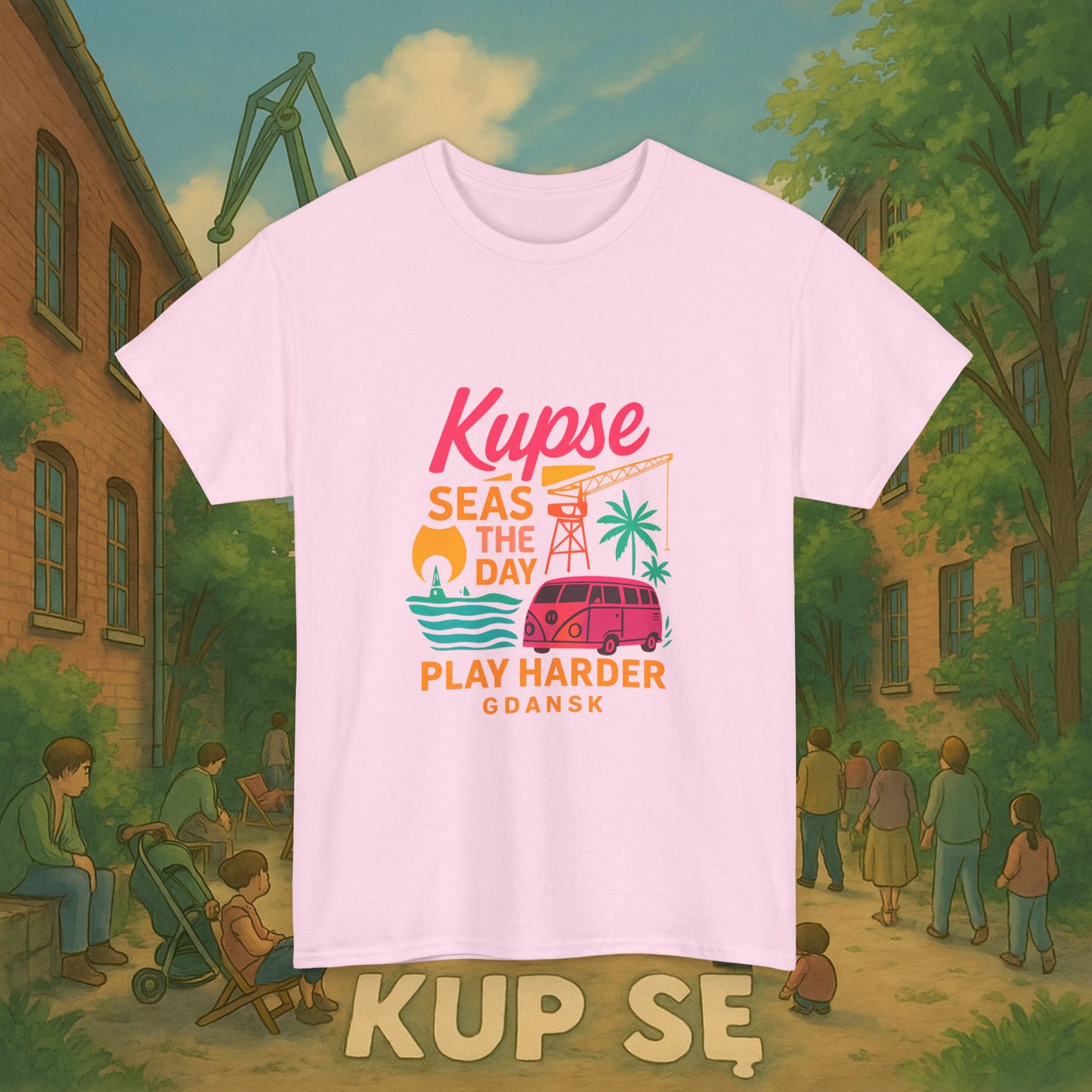 KupSe Play Harder Style t-shirt - Unisex Heavy Cotton Tee