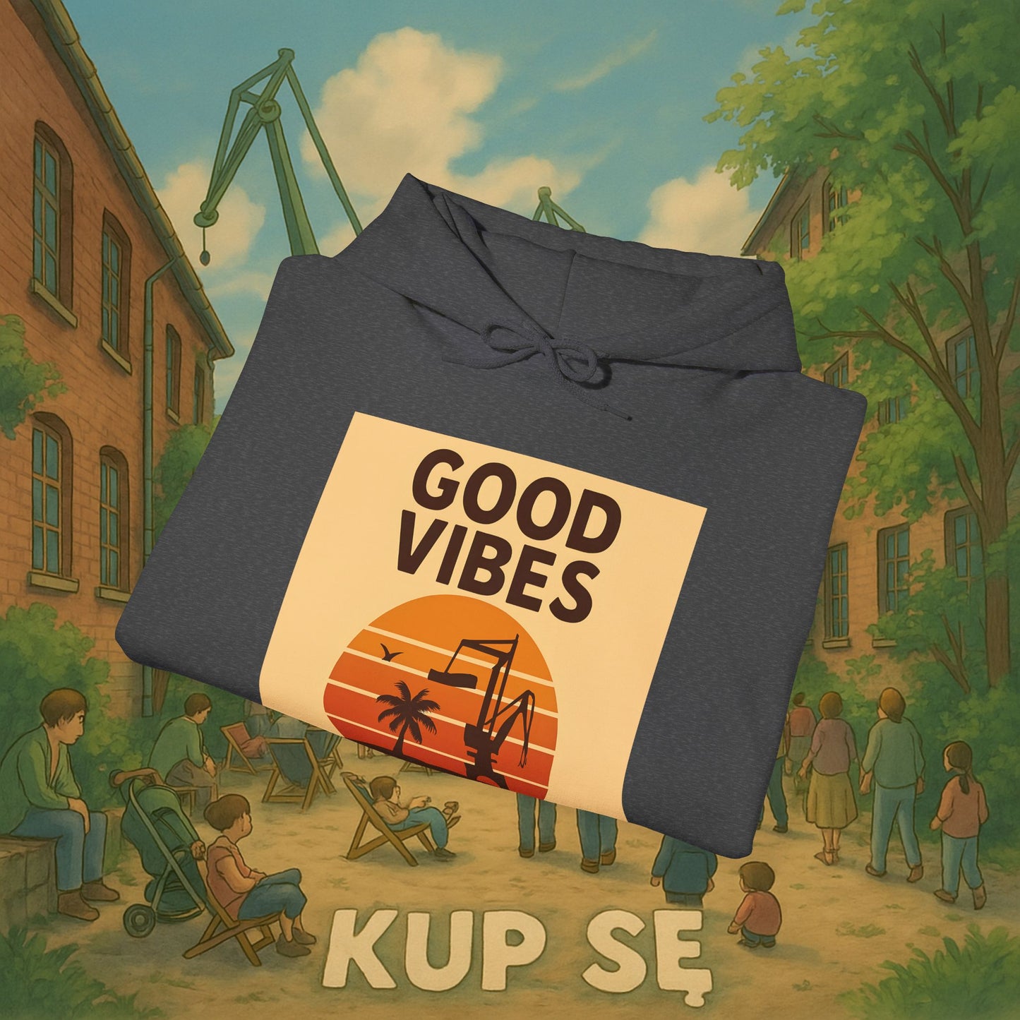 Unisex Heavy Blend Hoodie – Good Vibes Desert – Kup Se