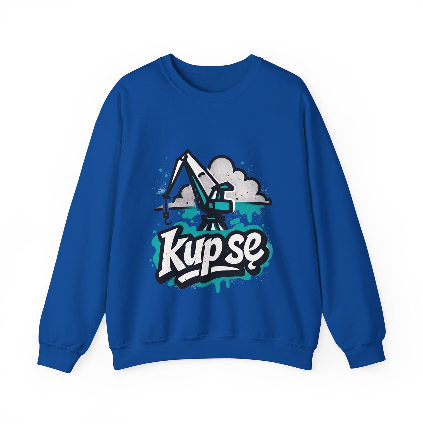 Bluza unisex z grafiką Kup Se Dźwig– klasyczny crewneck i miejski styl