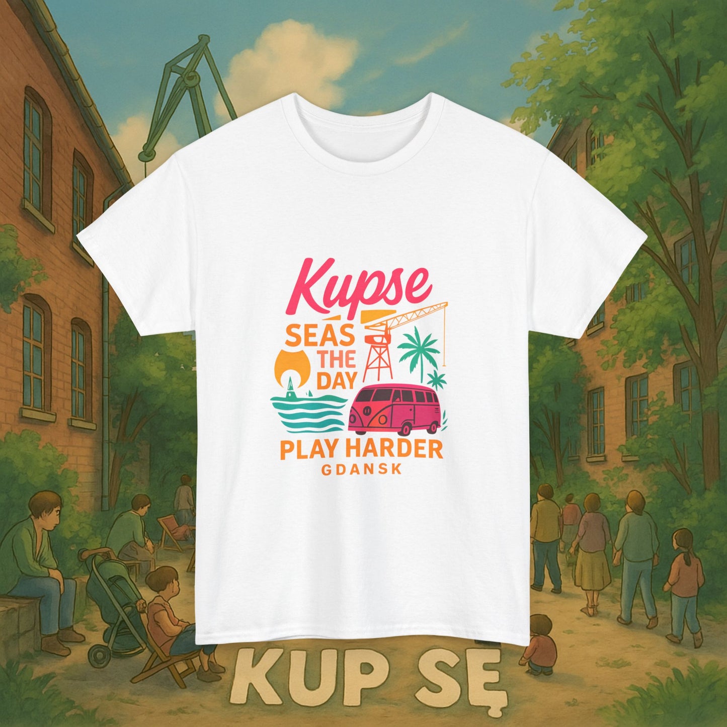 KupSe Play Harder Style t-shirt - Unisex Heavy Cotton Tee