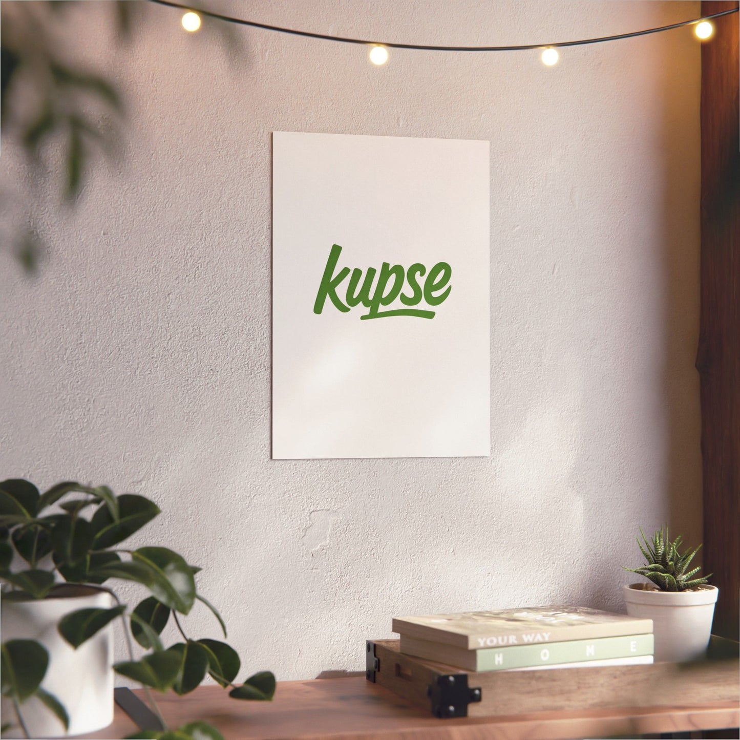 Obraz na panelu aluminiowym Kupse Logo Green – trwały wydruk w stylu Kup Se