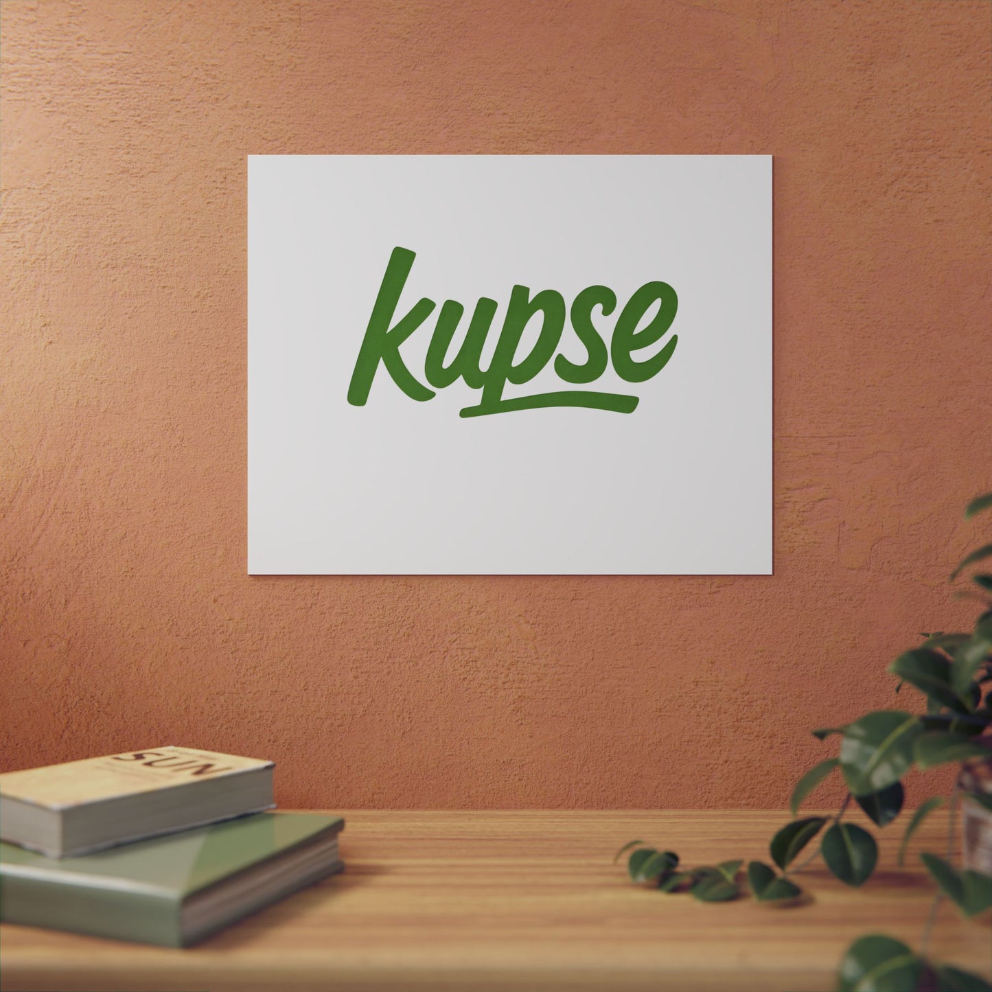 Obraz na panelu aluminiowym Kupse Logo Green – trwały wydruk w stylu Kup Se