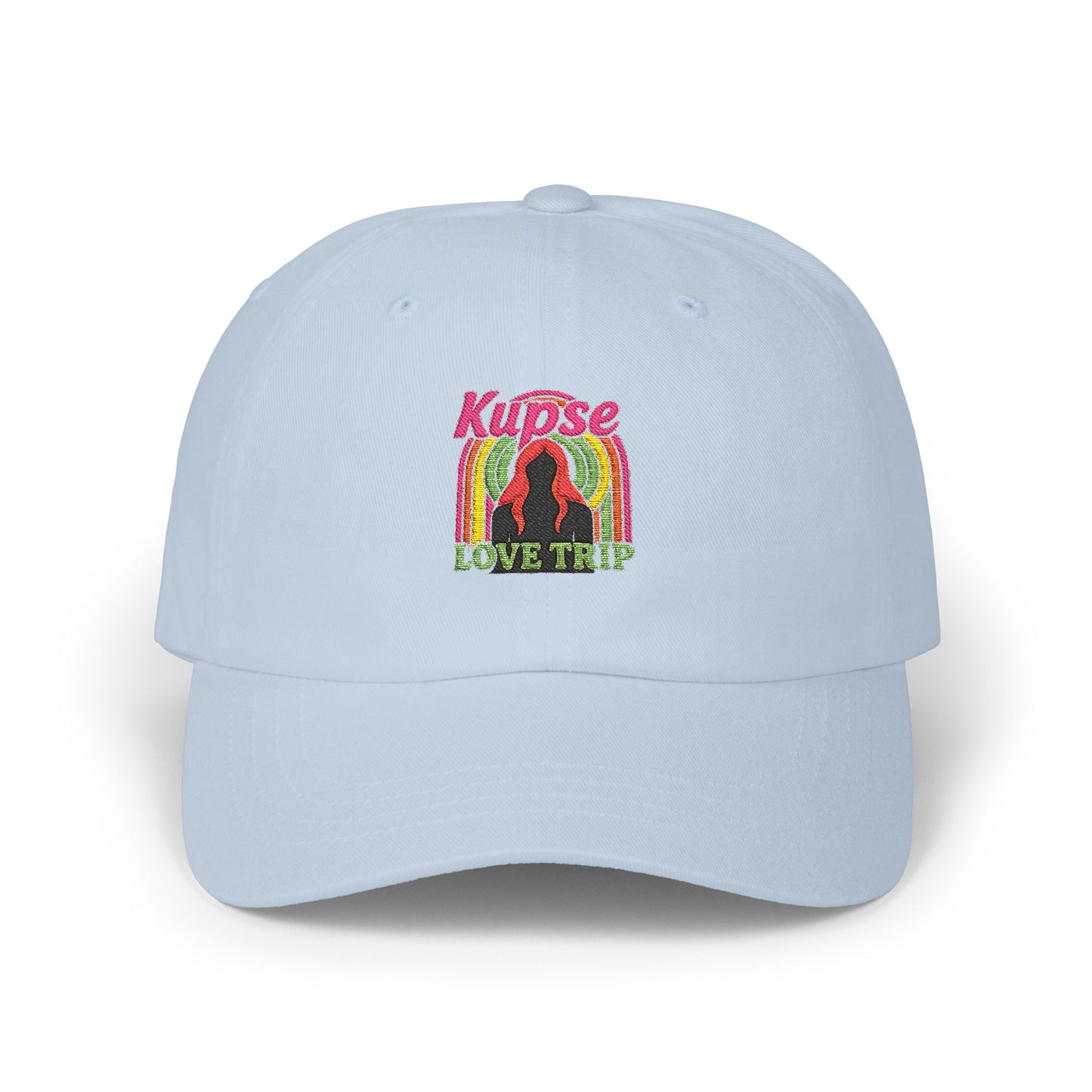 Czapka z daszkiem z grafiką Kup Se Love Trip – modny Dad Cap z charakterem