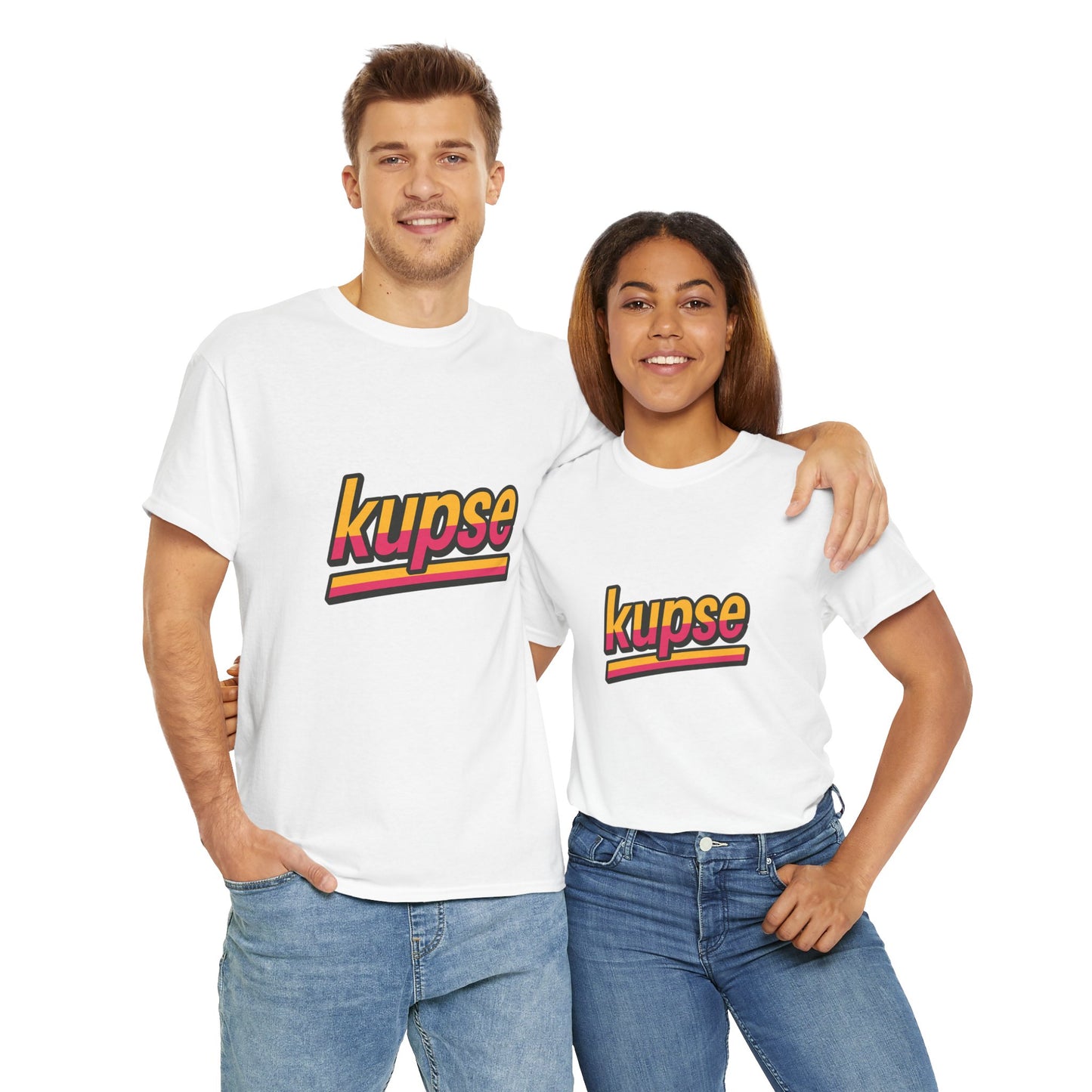 KupSe Logo Retro Sport Style t-shirt - Unisex Heavy Cotton Tee