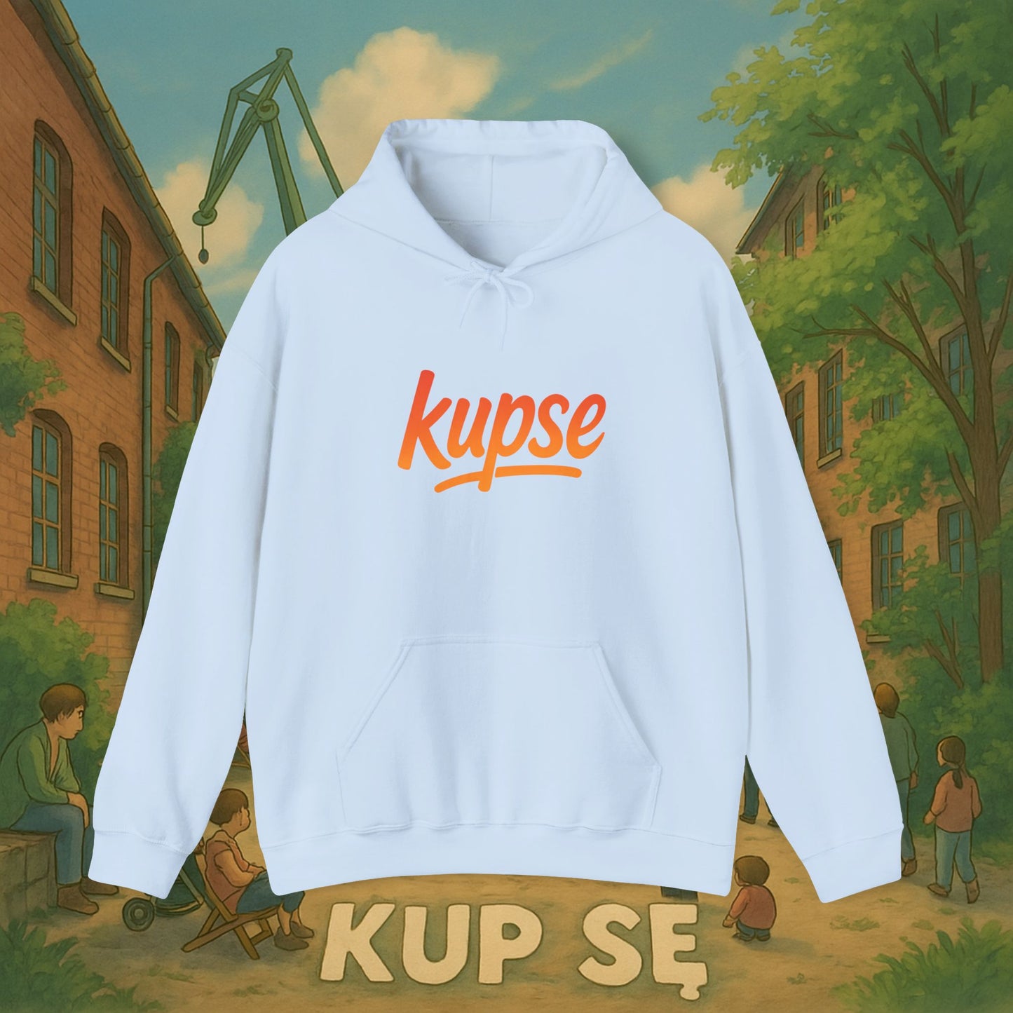 Unisex Heavy Blend Hoodie – Logo Orange – Kup Se