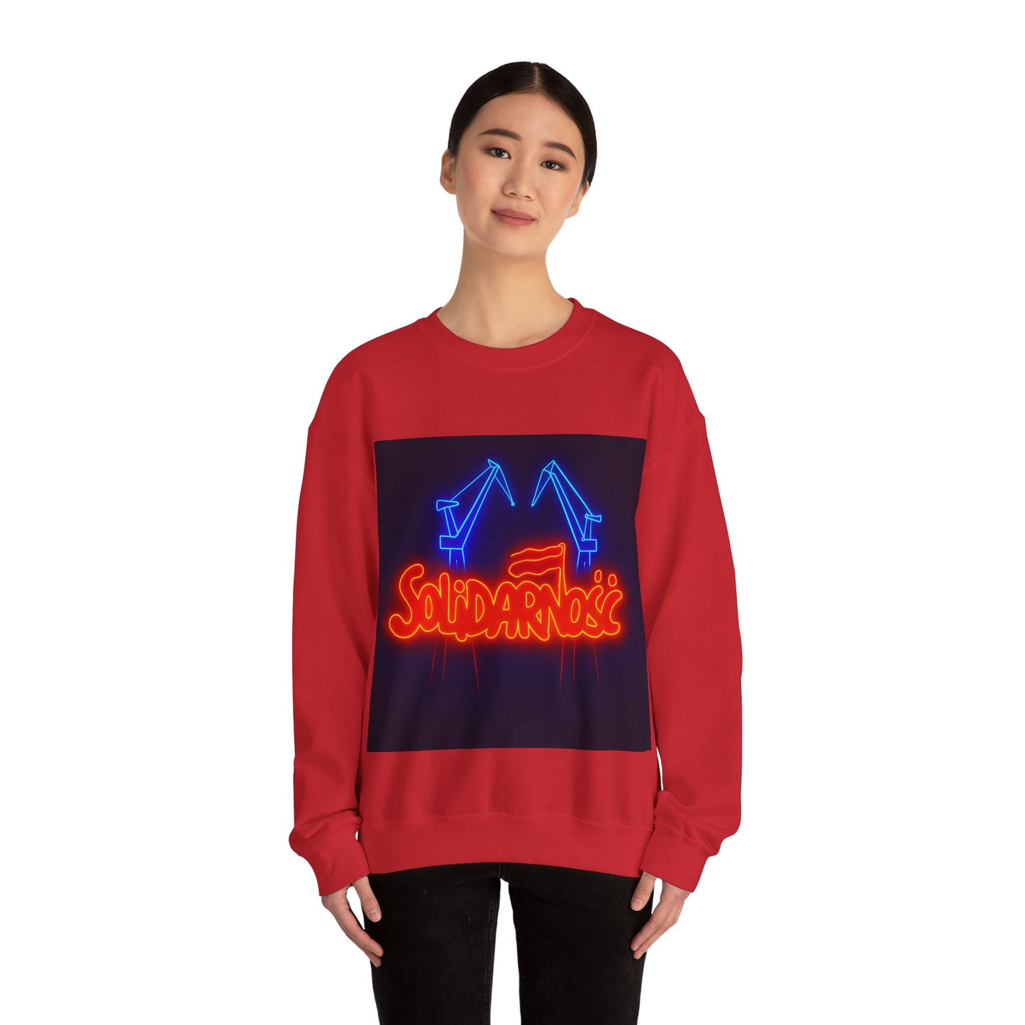 Bluza unisex z grafiką Kup Se Solidarność – klasyczny crewneck i miejski styl