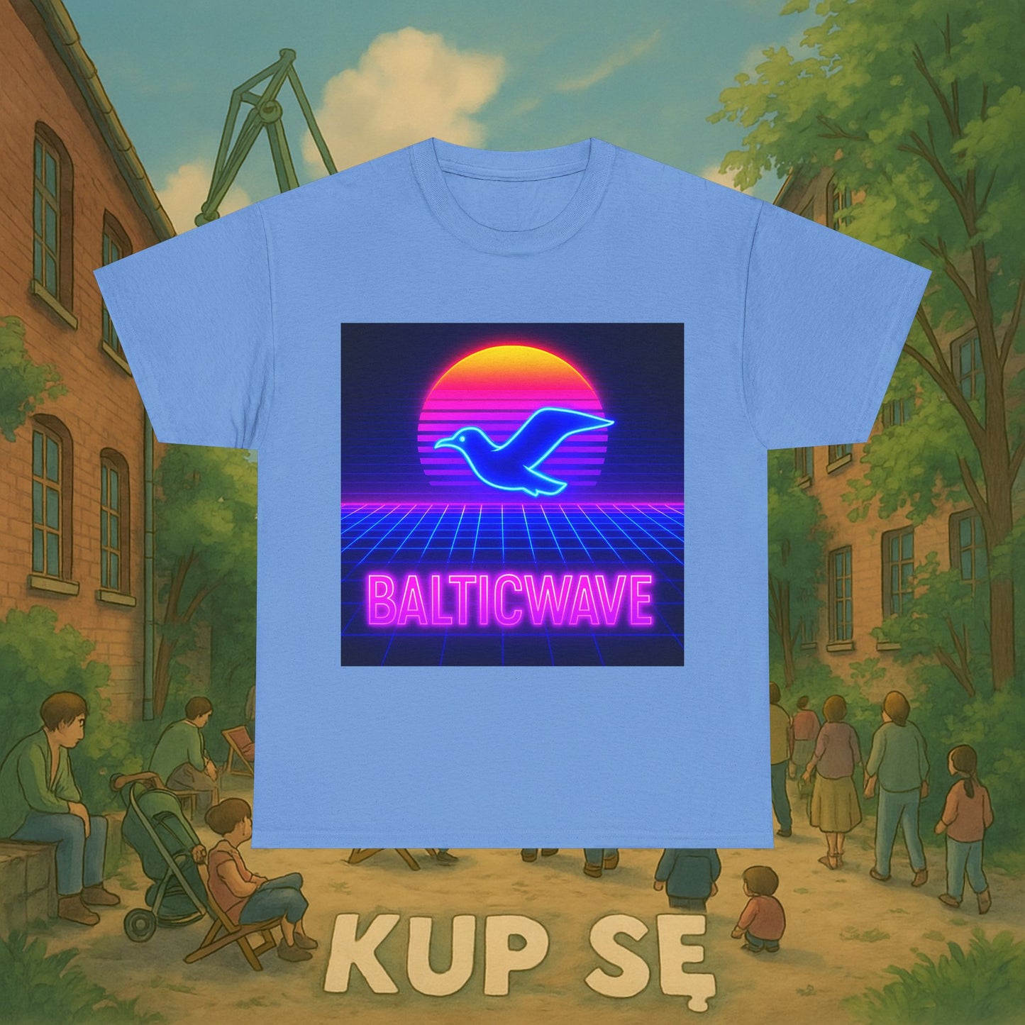 KupSe Baltic Wave Style t-shirt - Unisex Heavy Cotton Tee