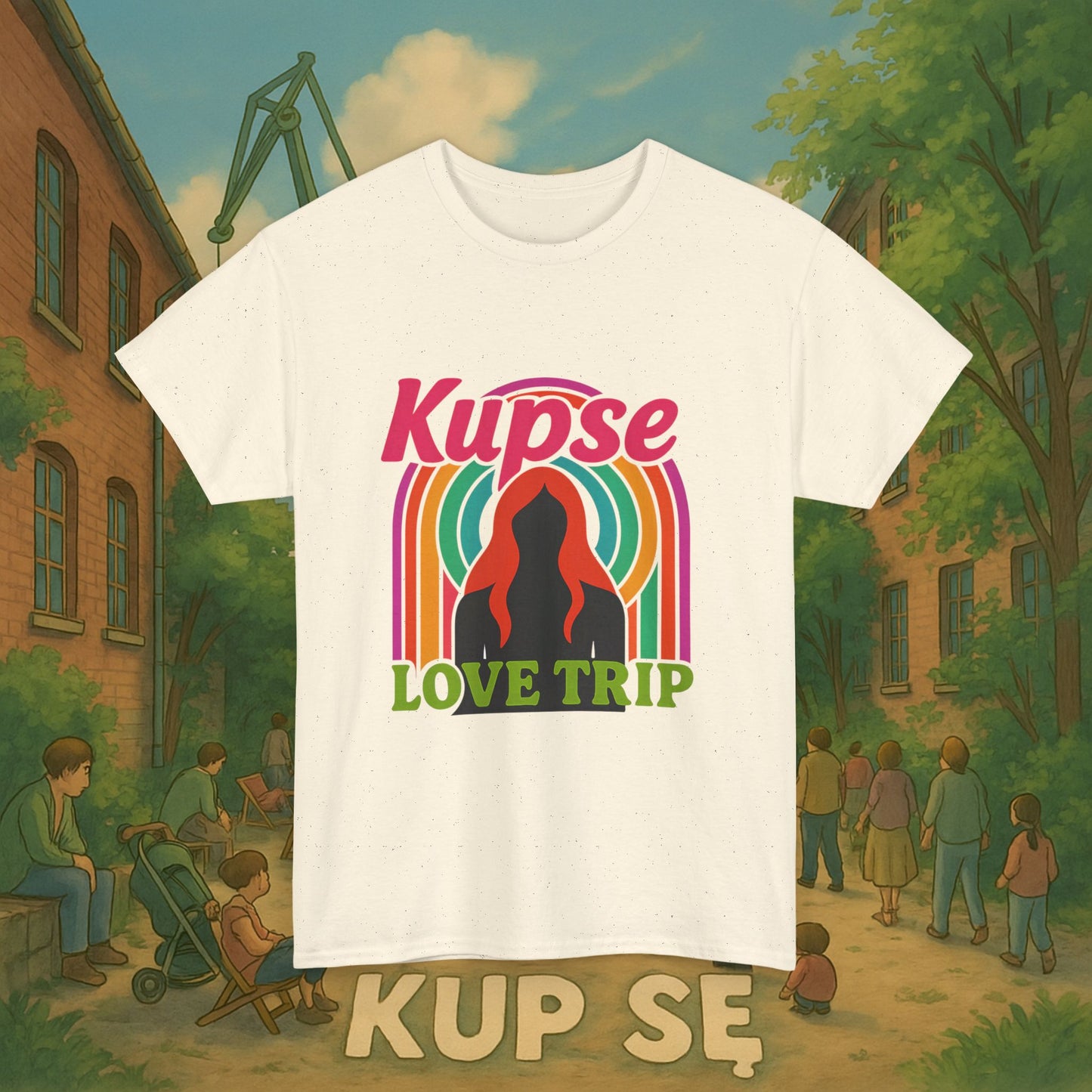 KupSe Love Trip Style t-shirt - Unisex Heavy Cotton Tee