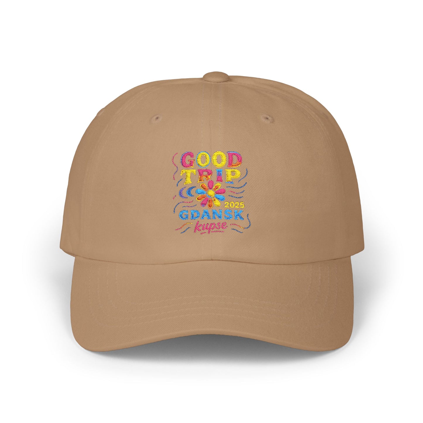 Czapka z daszkiem z grafiką Kup Se Good Trip – modny Dad Cap z charakterem