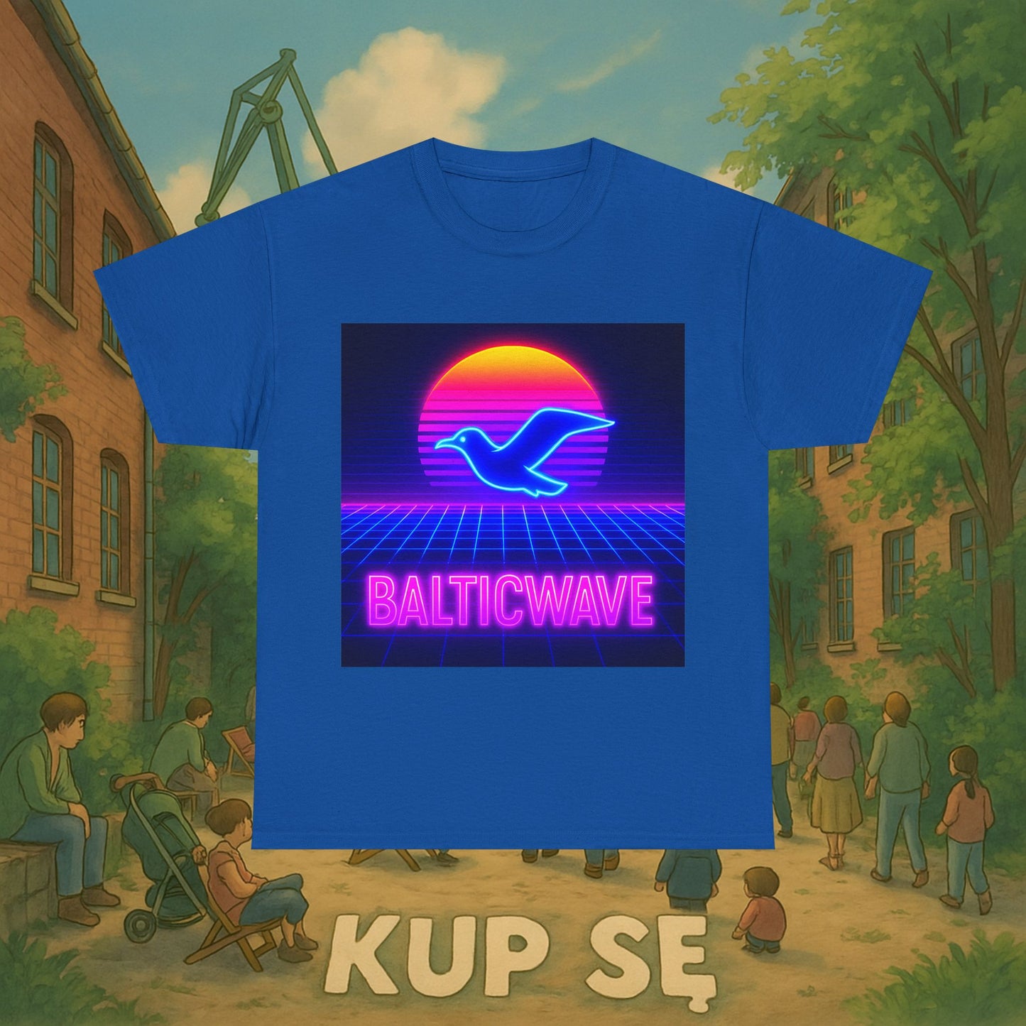 KupSe Baltic Wave Style t-shirt - Unisex Heavy Cotton Tee