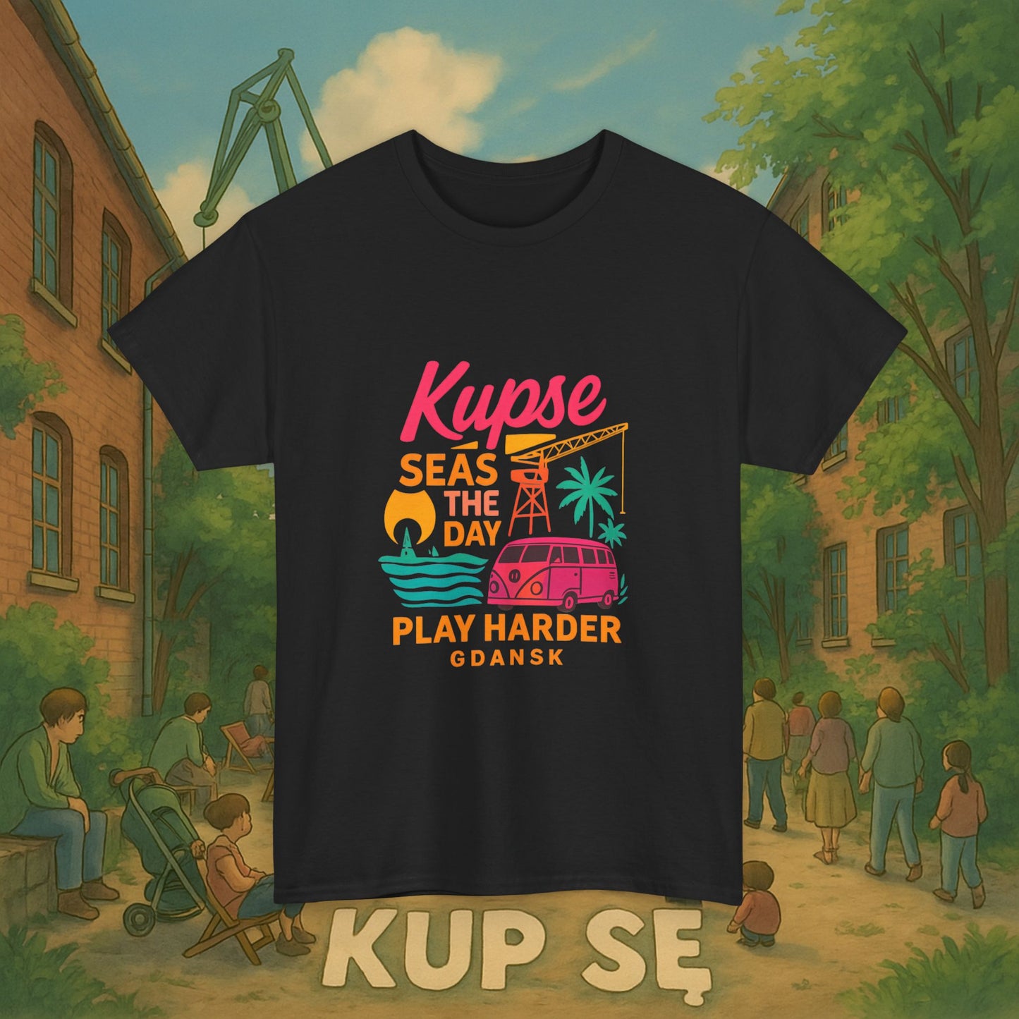 KupSe Play Harder Style t-shirt - Unisex Heavy Cotton Tee