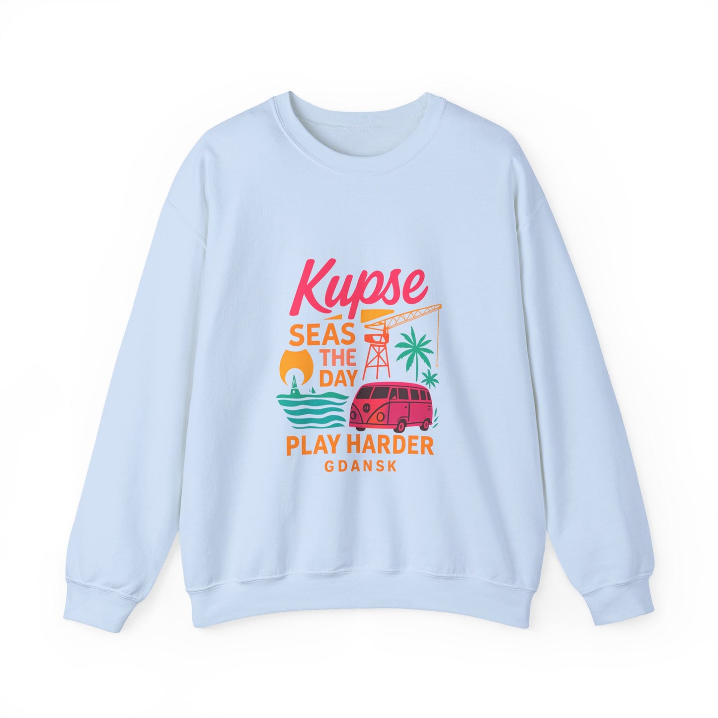Bluza unisex z grafiką Kup Se Play Harder – klasyczny crewneck i miejski styl