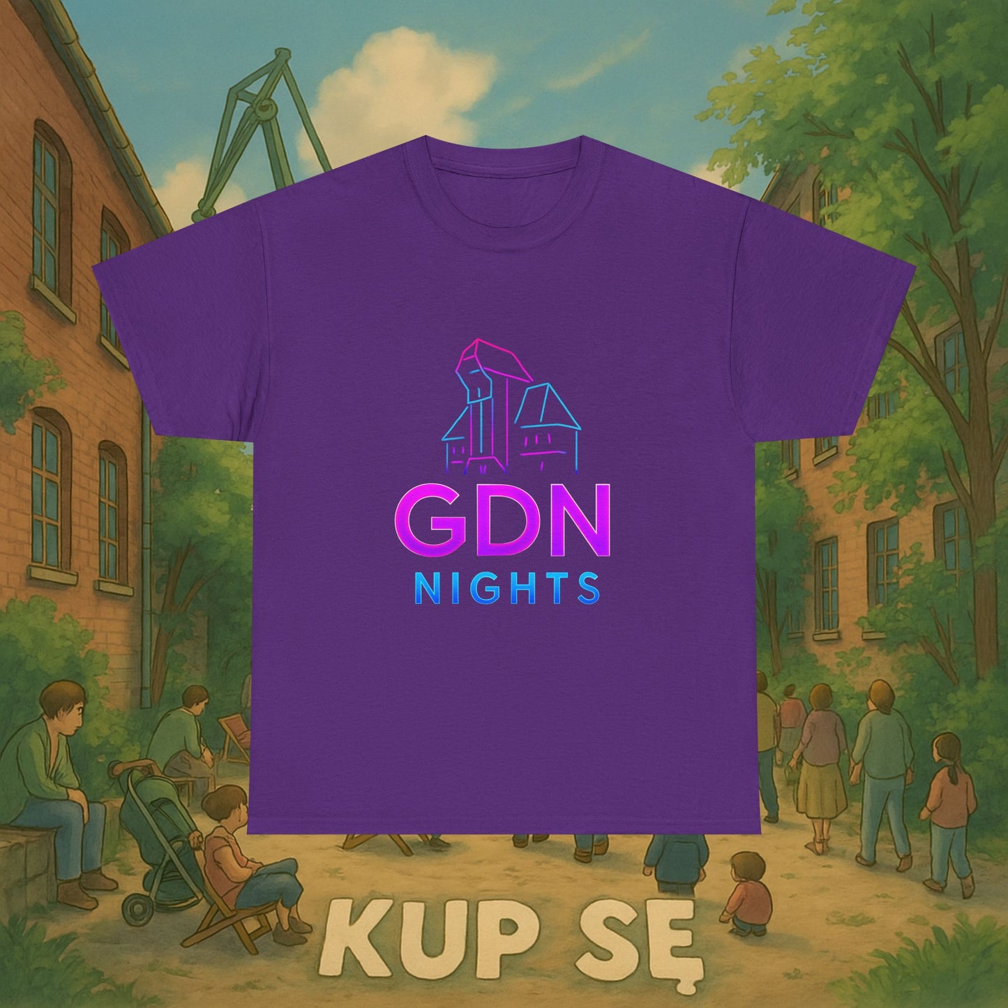 KupSe GDN Nights Style t-shirt - Unisex Heavy Cotton Tee