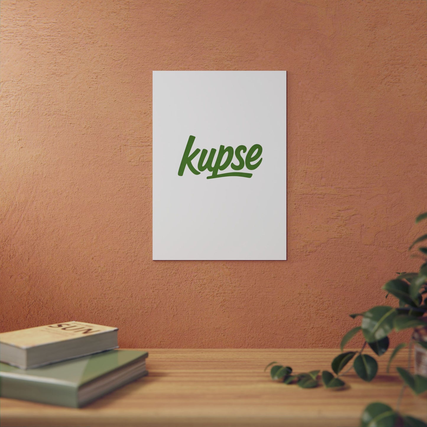 Obraz na panelu aluminiowym Kupse Logo Green – trwały wydruk w stylu Kup Se