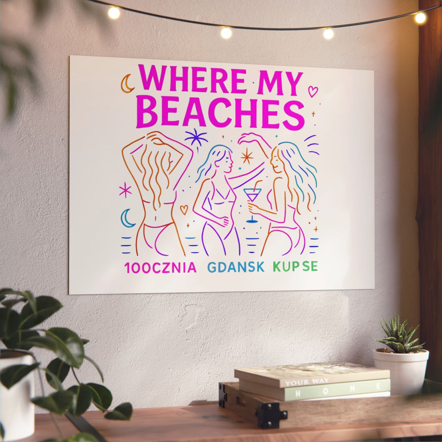 Obraz na panelu aluminiowym Where My Beaches – trwały wydruk w stylu Kup Se