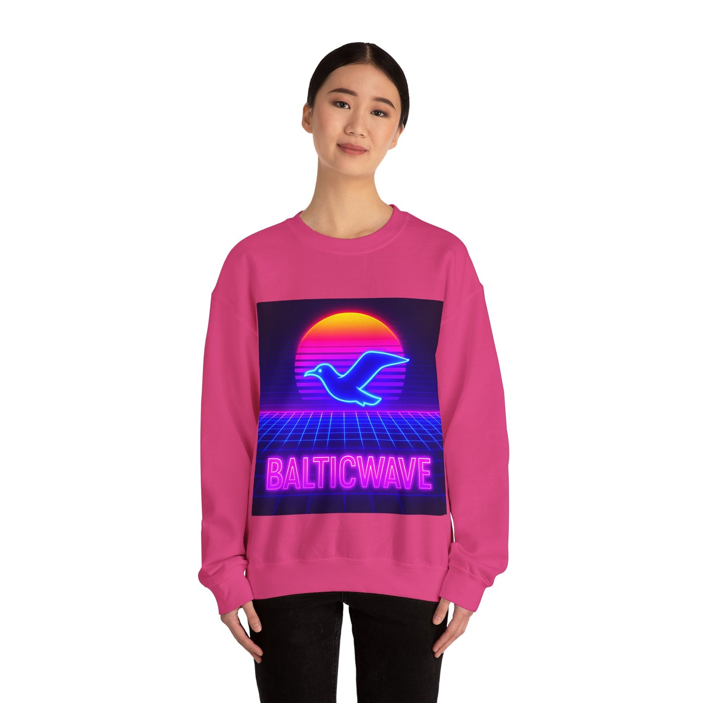 Bluza unisex z grafiką Kup Se Baltic Wave – klasyczny crewneck i miejski styl