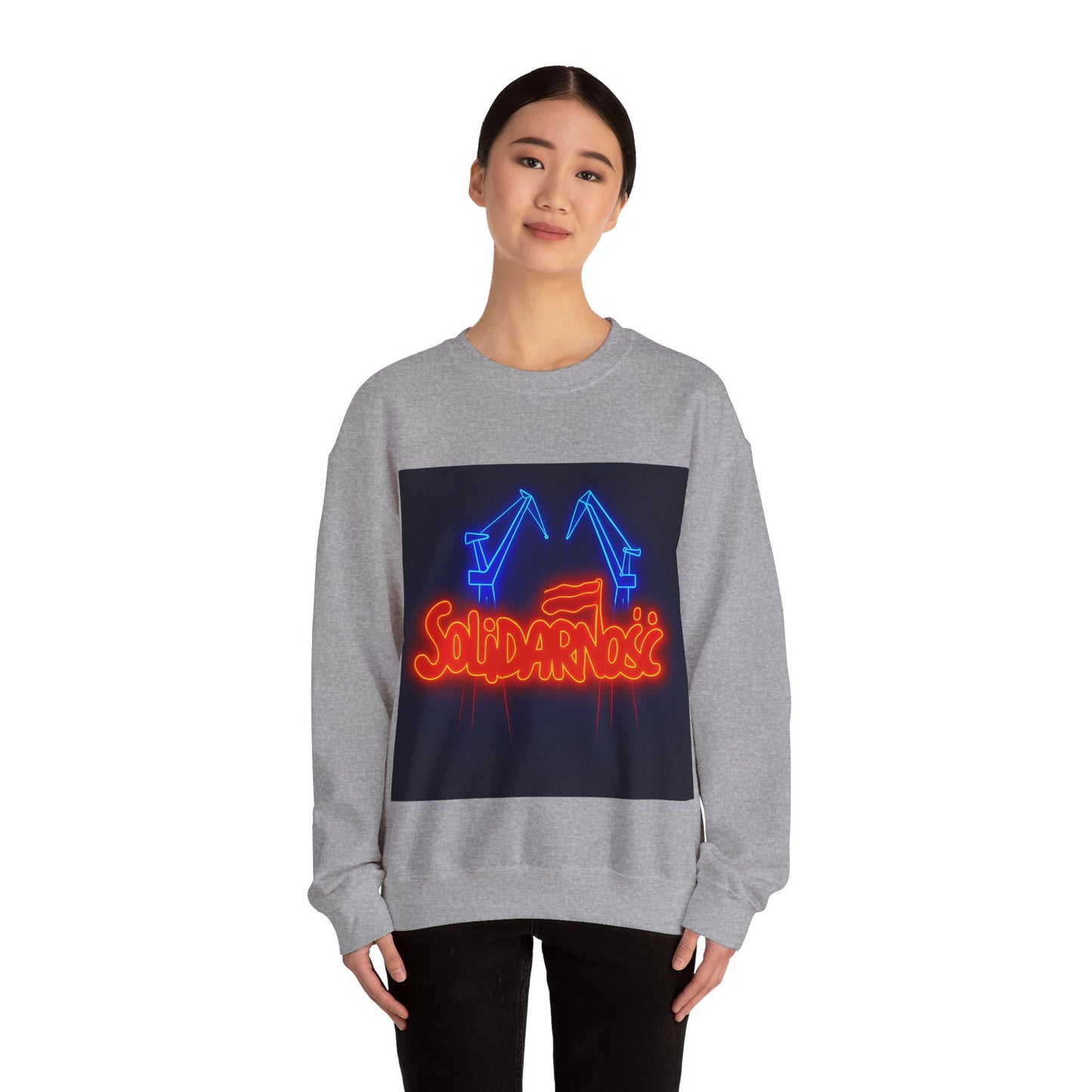 Bluza unisex z grafiką Kup Se Solidarność – klasyczny crewneck i miejski styl