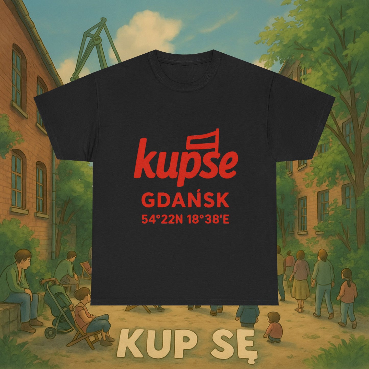 KupSe Logo Gdańsk Solidarność t-shirt - Unisex Heavy Cotton Tee