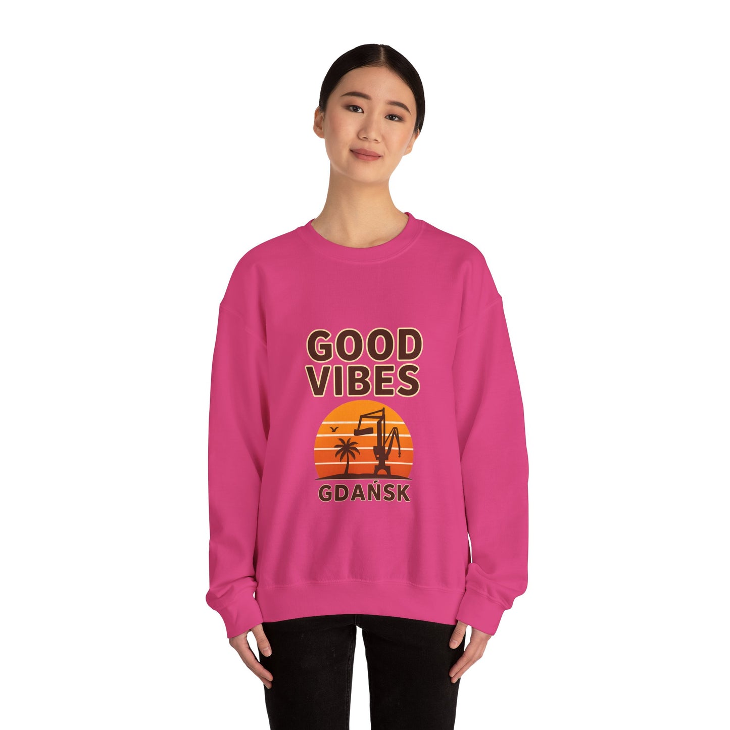 Bluza unisex z grafiką Kup Se Good Vibes – klasyczny crewneck i miejski styl