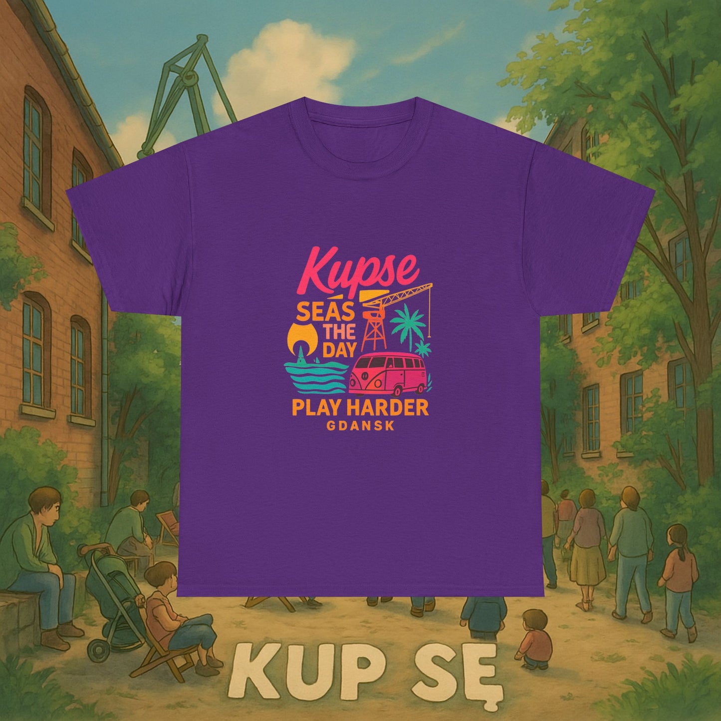 KupSe Play Harder Style t-shirt - Unisex Heavy Cotton Tee