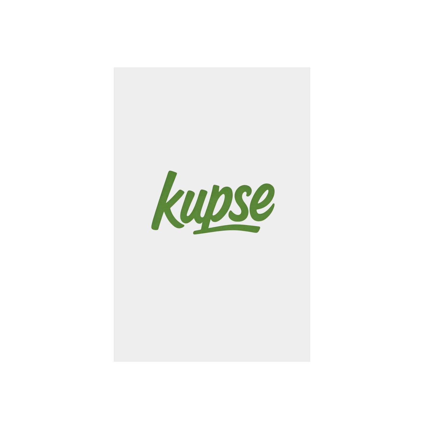 Obraz na panelu aluminiowym Kupse Logo Green – trwały wydruk w stylu Kup Se