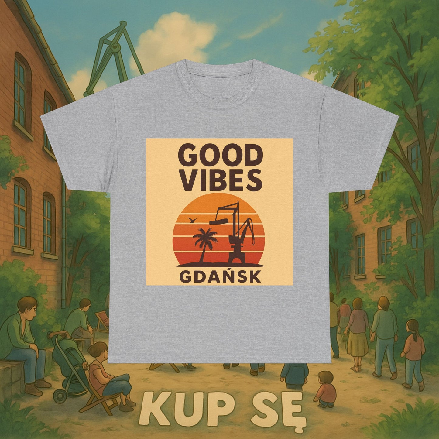 KupSe Good Vibes Desert Style t-shirt - Unisex Heavy Cotton Tee
