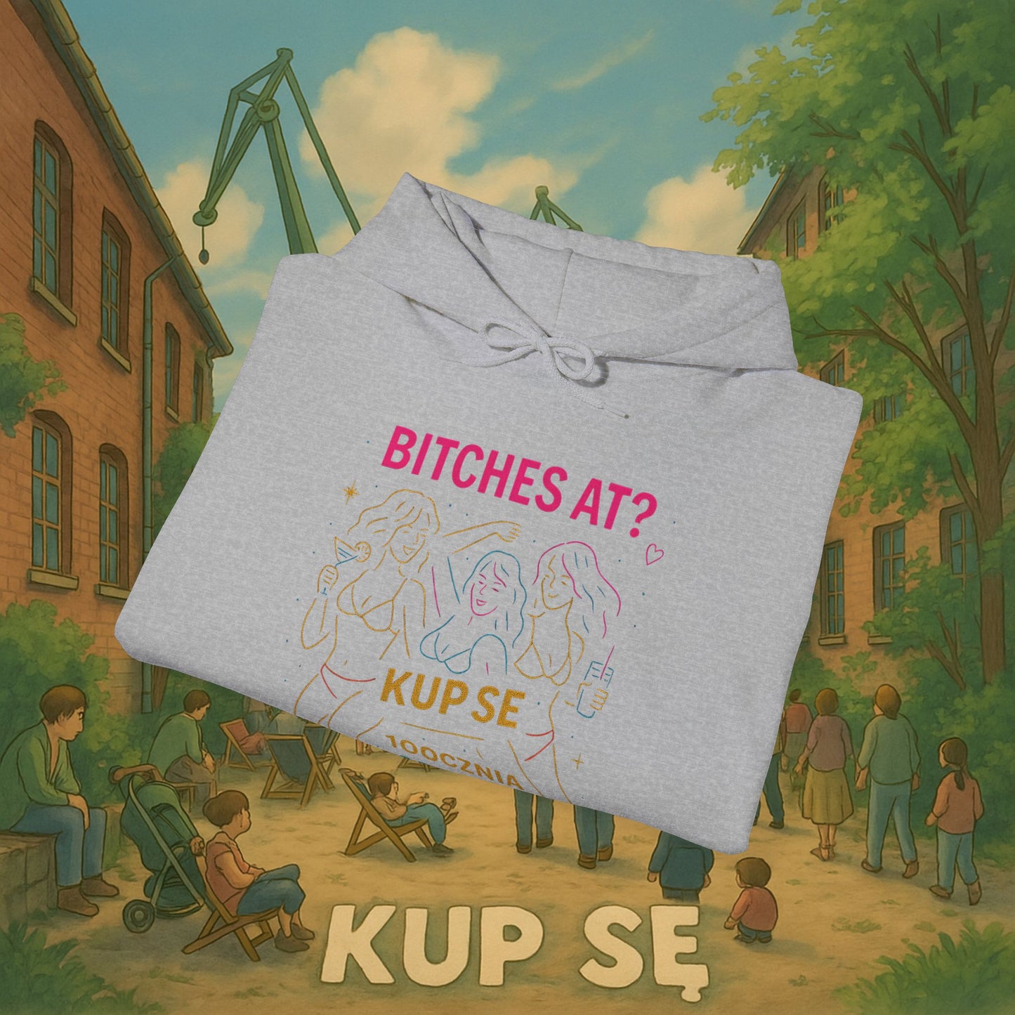 Unisex Heavy Blend Hoodie – Bi*ches at? – Kup Se