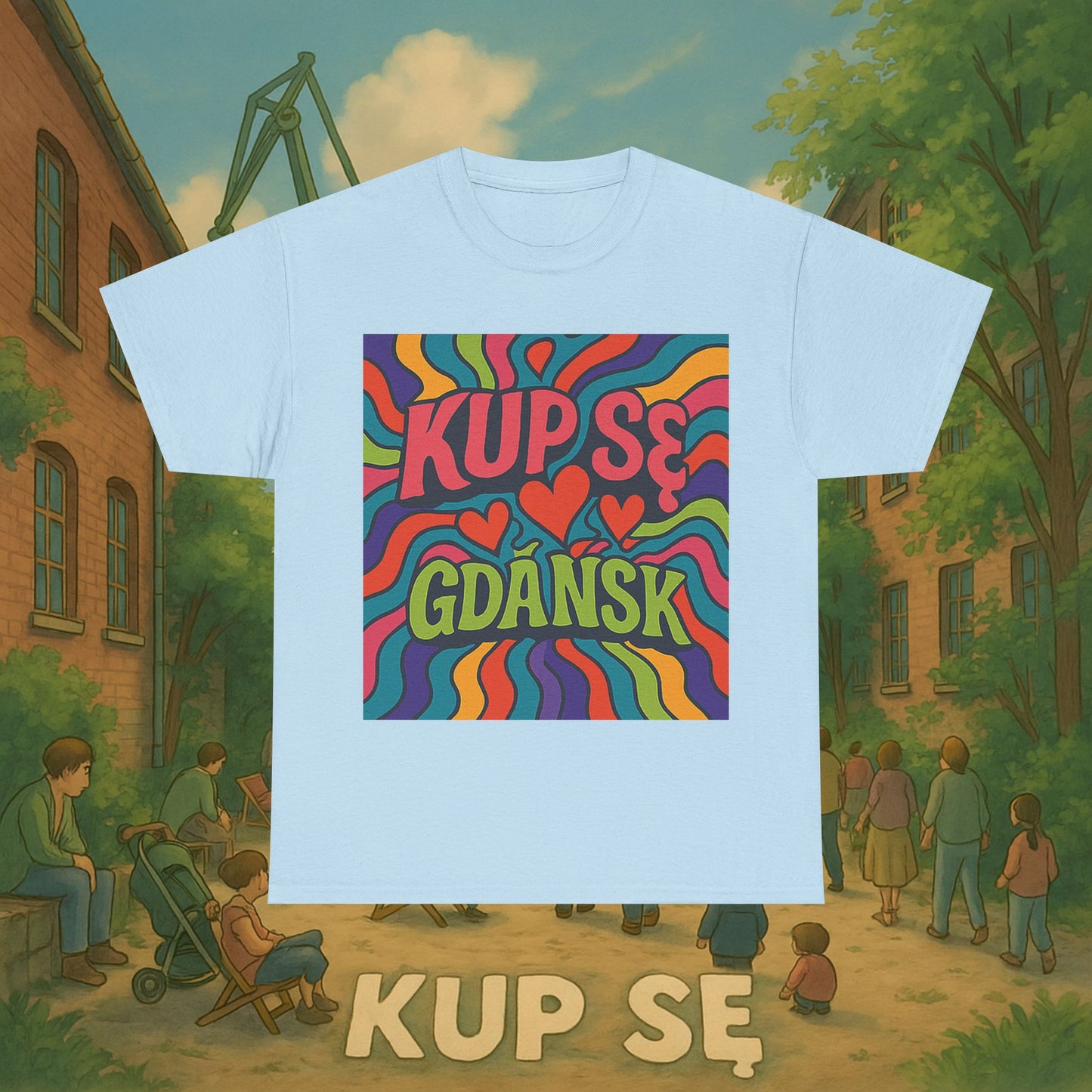 KupSe Gdańsk Hippie t-shirt - Unisex Heavy Cotton Tee