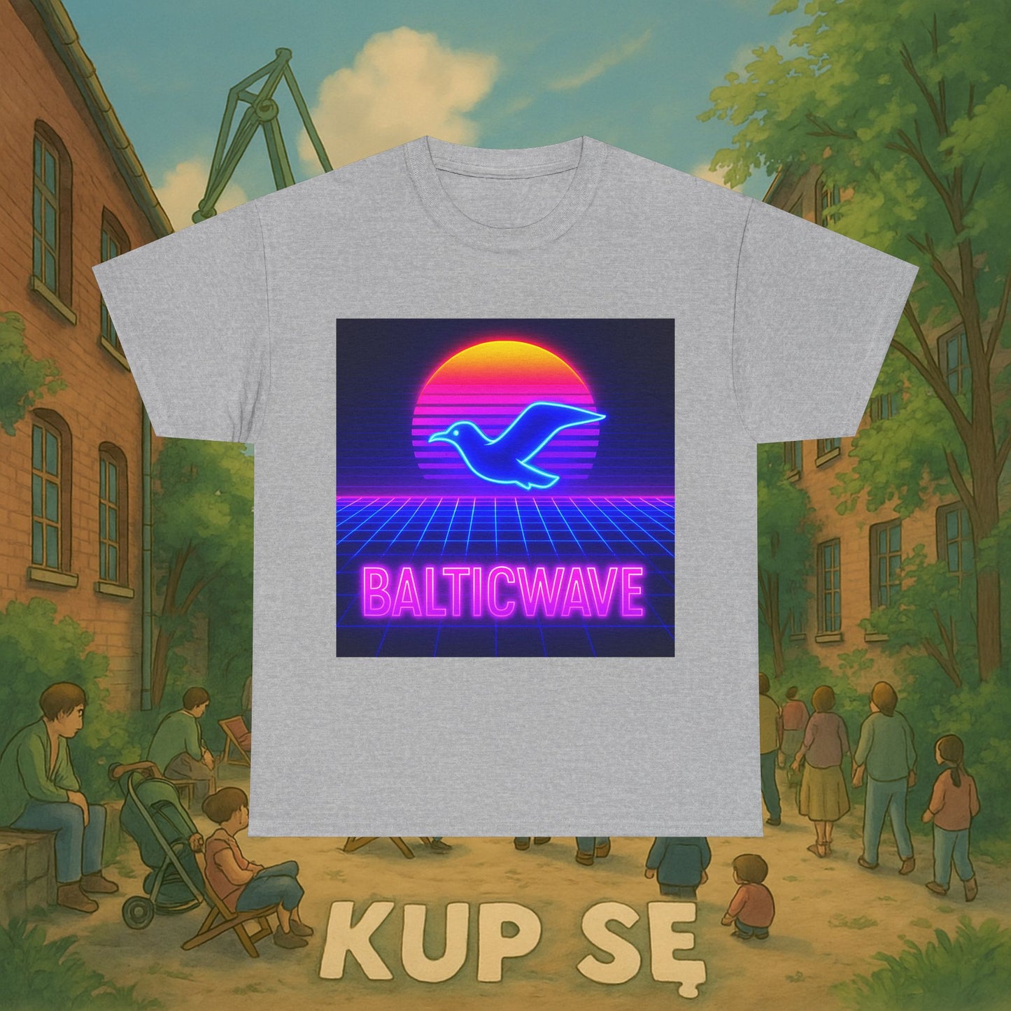 KupSe Baltic Wave Style t-shirt - Unisex Heavy Cotton Tee