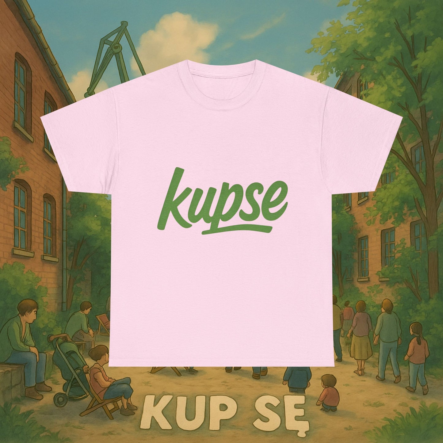 KupSe Logo Green Style t-shirt - Unisex Heavy Cotton Tee