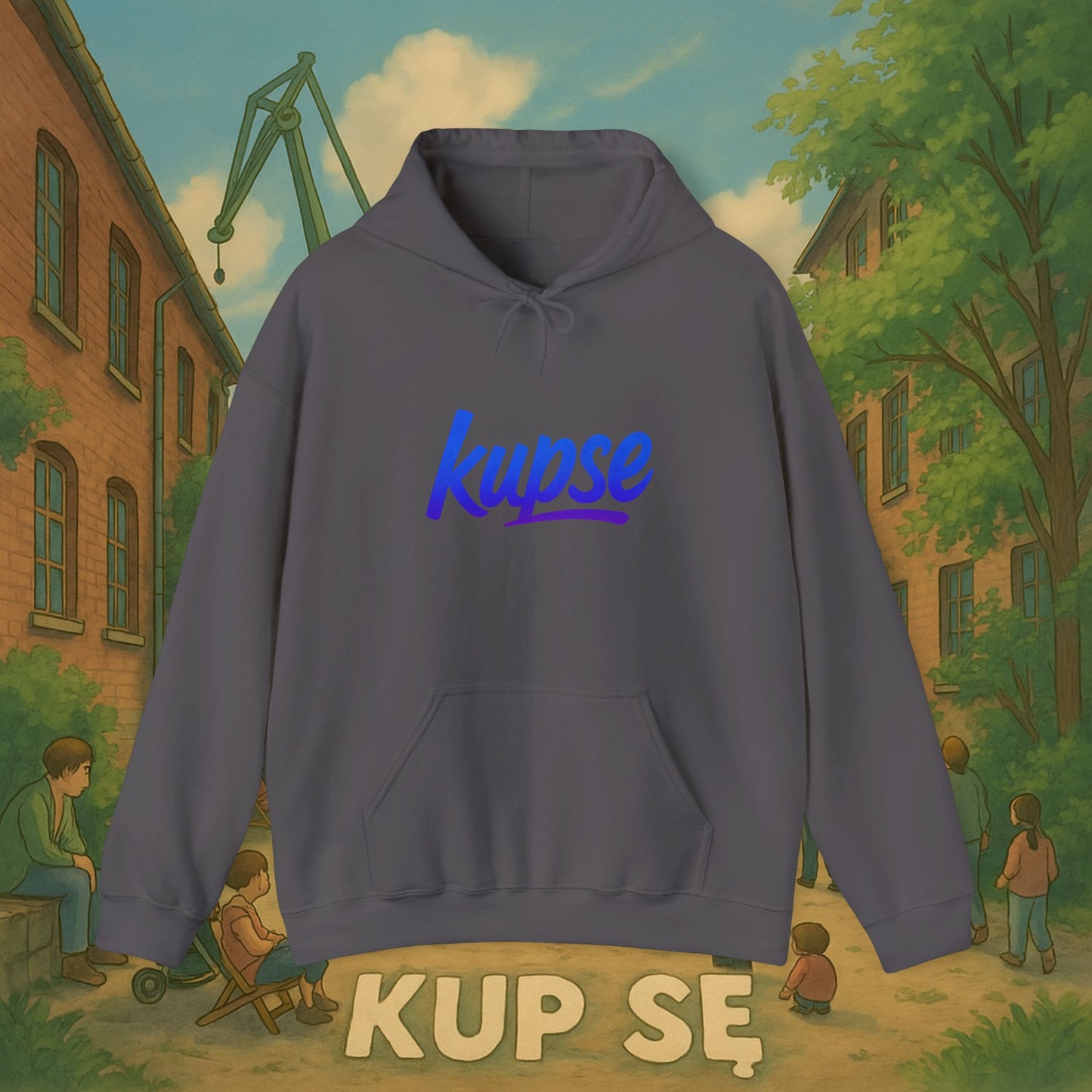 Unisex Heavy Blend Hoodie – Logo Blue – Kup Se