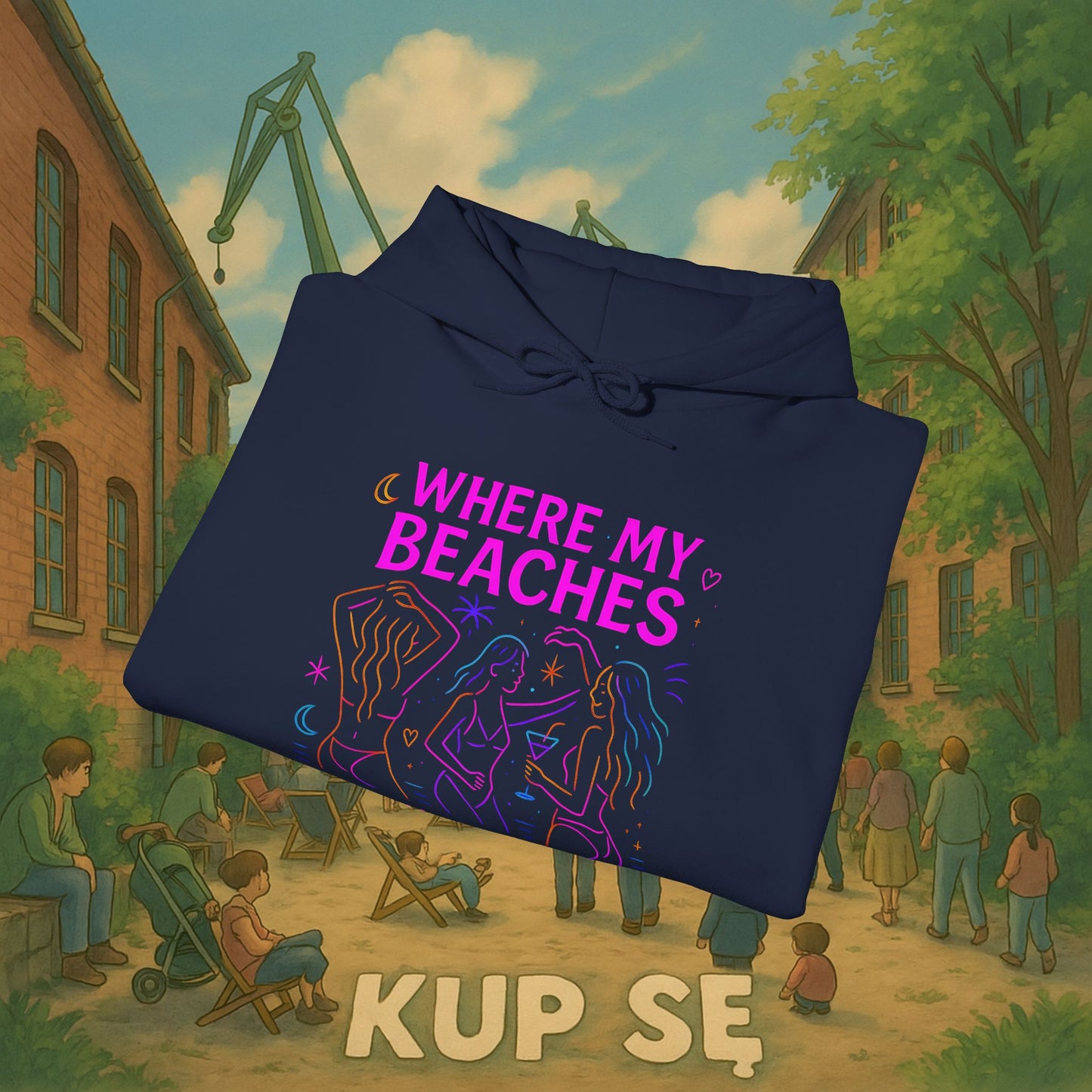Unisex Heavy Blend Hoodie – Where My Beaches – Kup Se