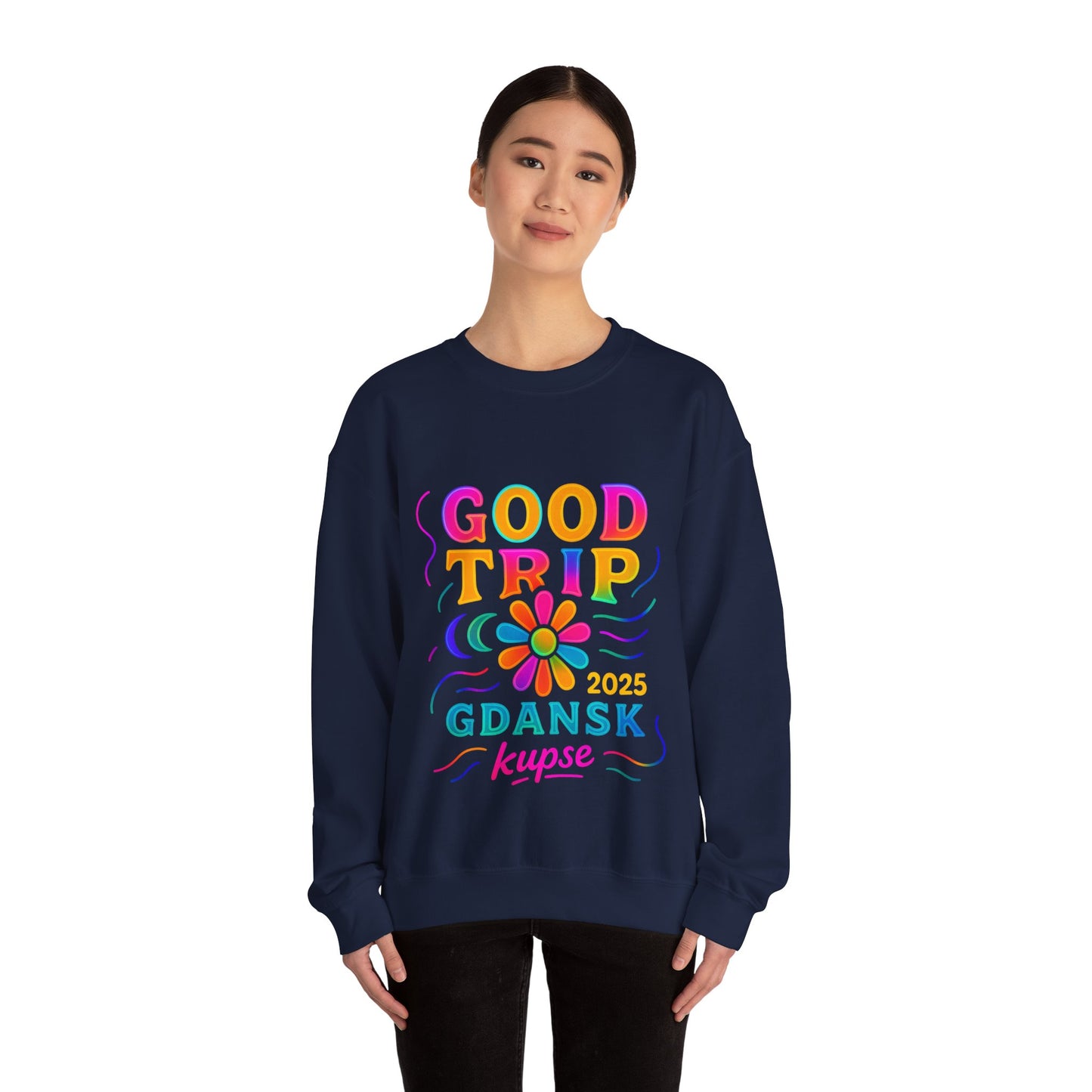 Bluza unisex z grafiką Kup Se Good Trip – klasyczny crewneck i miejski styl