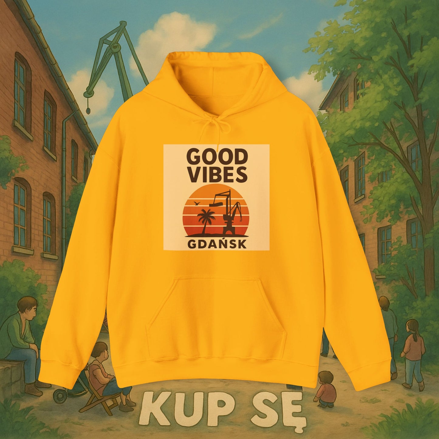 Unisex Heavy Blend Hoodie – Good Vibes Desert – Kup Se