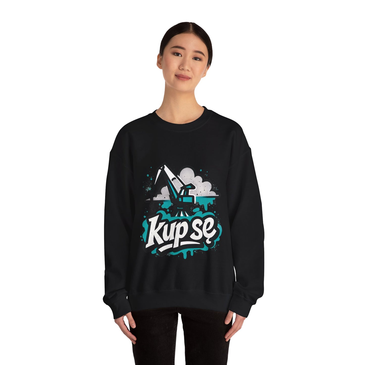 Bluza unisex z grafiką Kup Se Dźwig– klasyczny crewneck i miejski styl