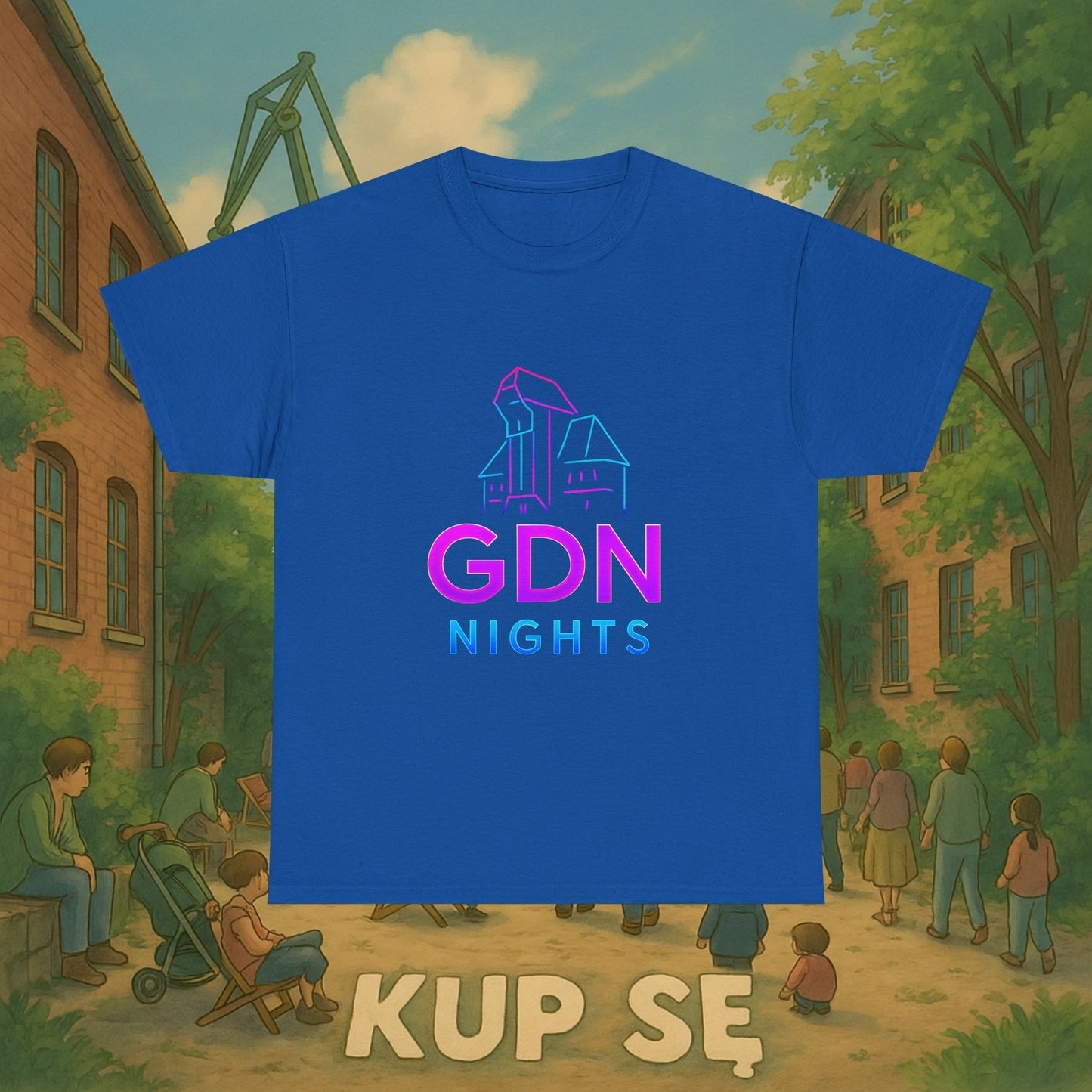 KupSe GDN Nights Style t-shirt - Unisex Heavy Cotton Tee