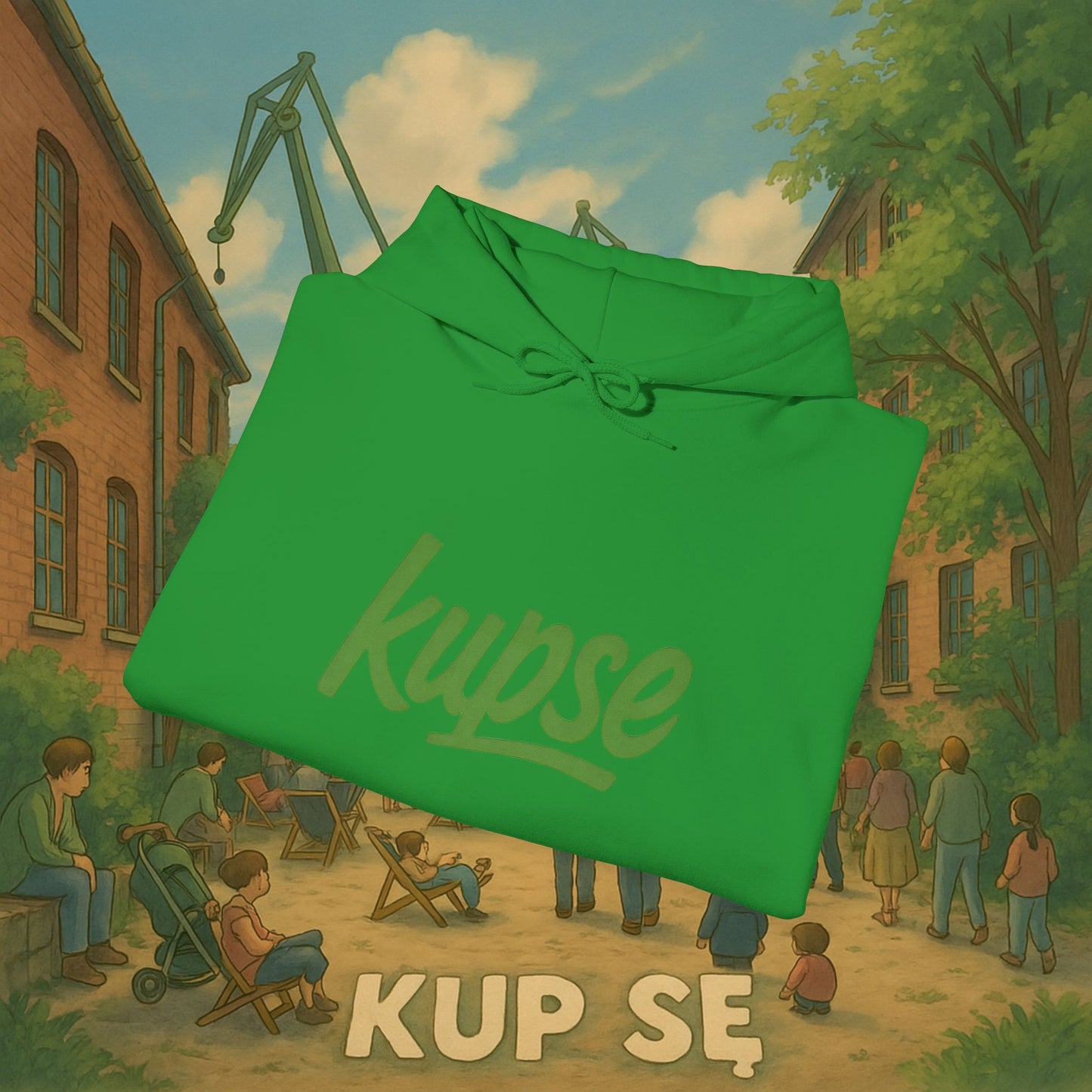Unisex Heavy Blend Hoodie – Logo Green – Kup Se
