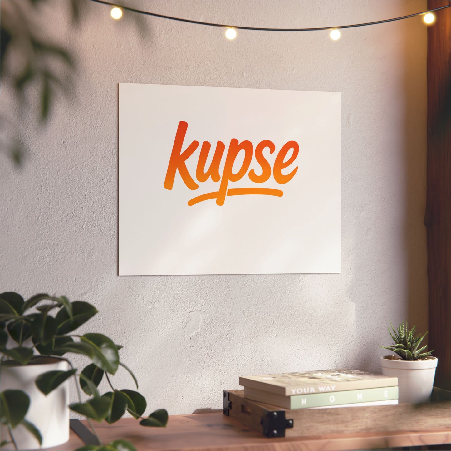 Obraz na panelu aluminiowym Kupse Logo Orange – trwały wydruk w stylu Kup Se