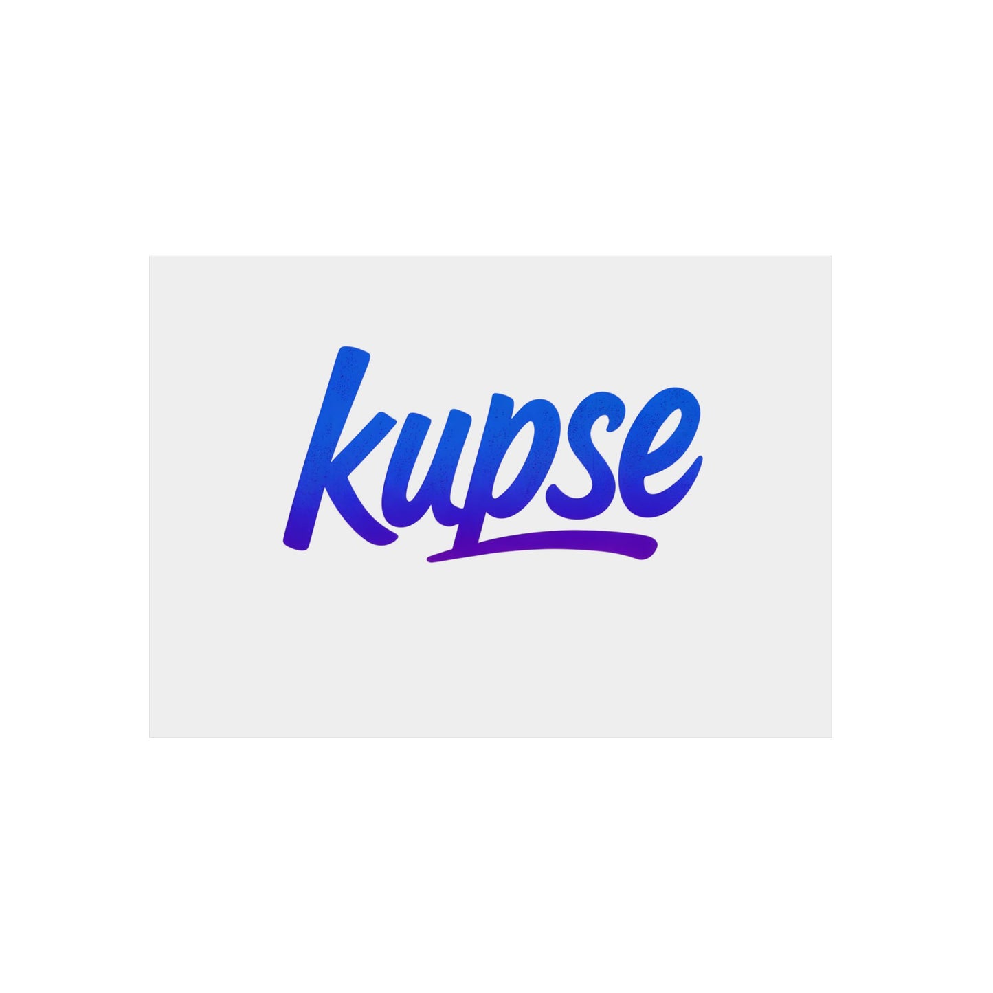 Obraz na panelu aluminiowym Kupse Logo Blue – trwały wydruk w stylu Kup Se