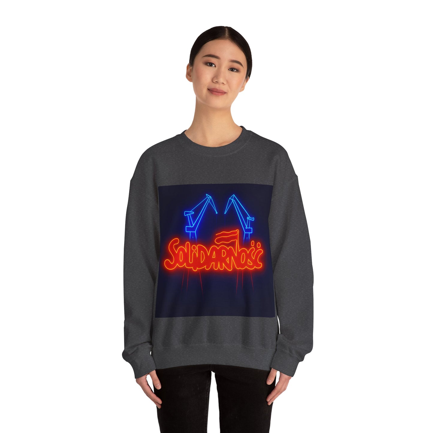 Bluza unisex z grafiką Kup Se Solidarność – klasyczny crewneck i miejski styl