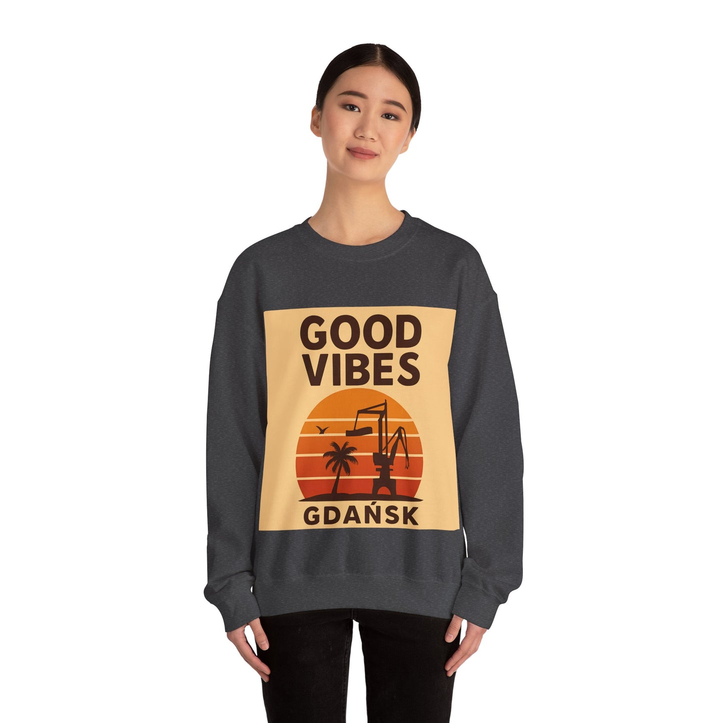 Bluza unisex z grafiką Kup Se Good Vibes Desert – klasyczny crewneck i miejski styl